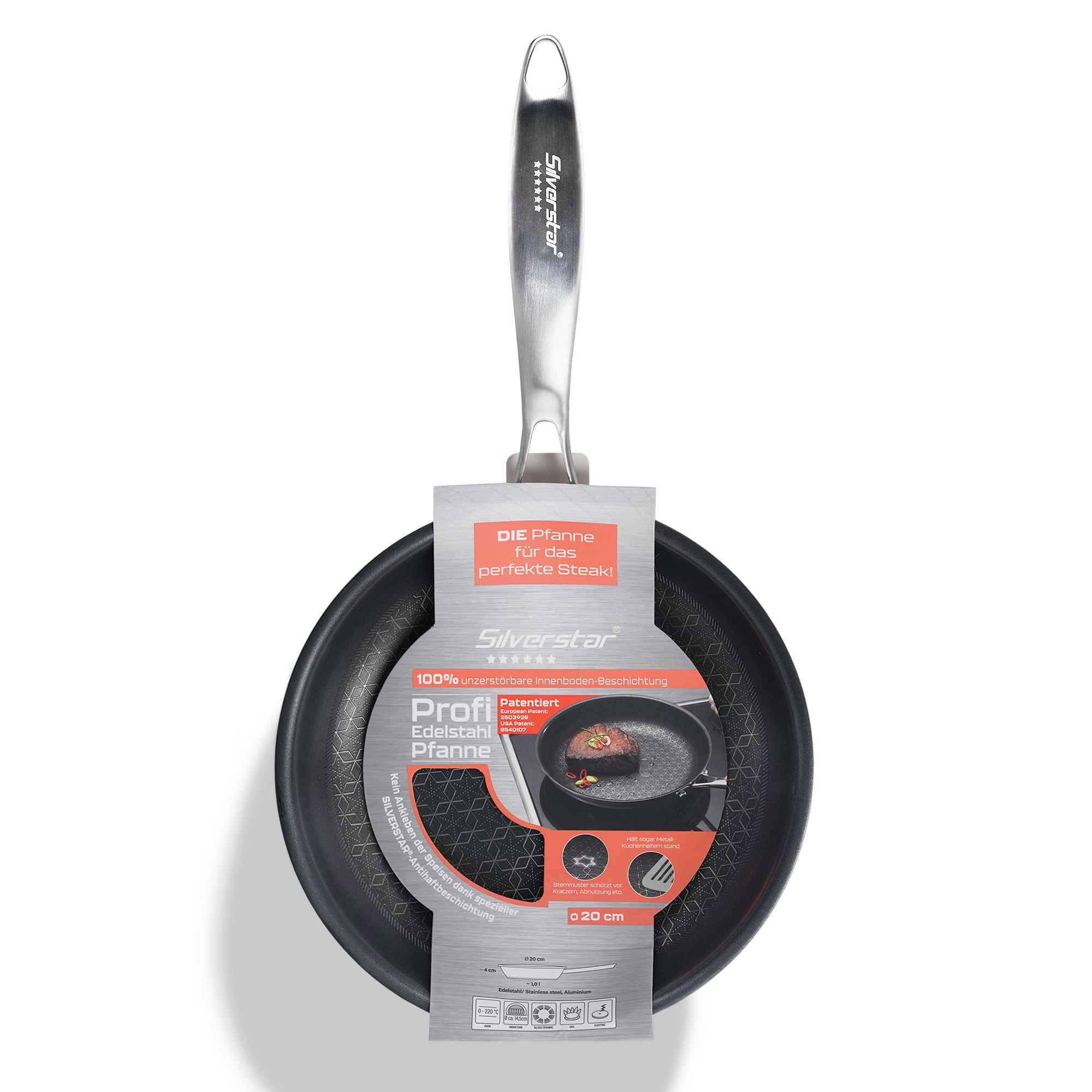 Stainless Steel Frying Pan 20 cm | withoud lid