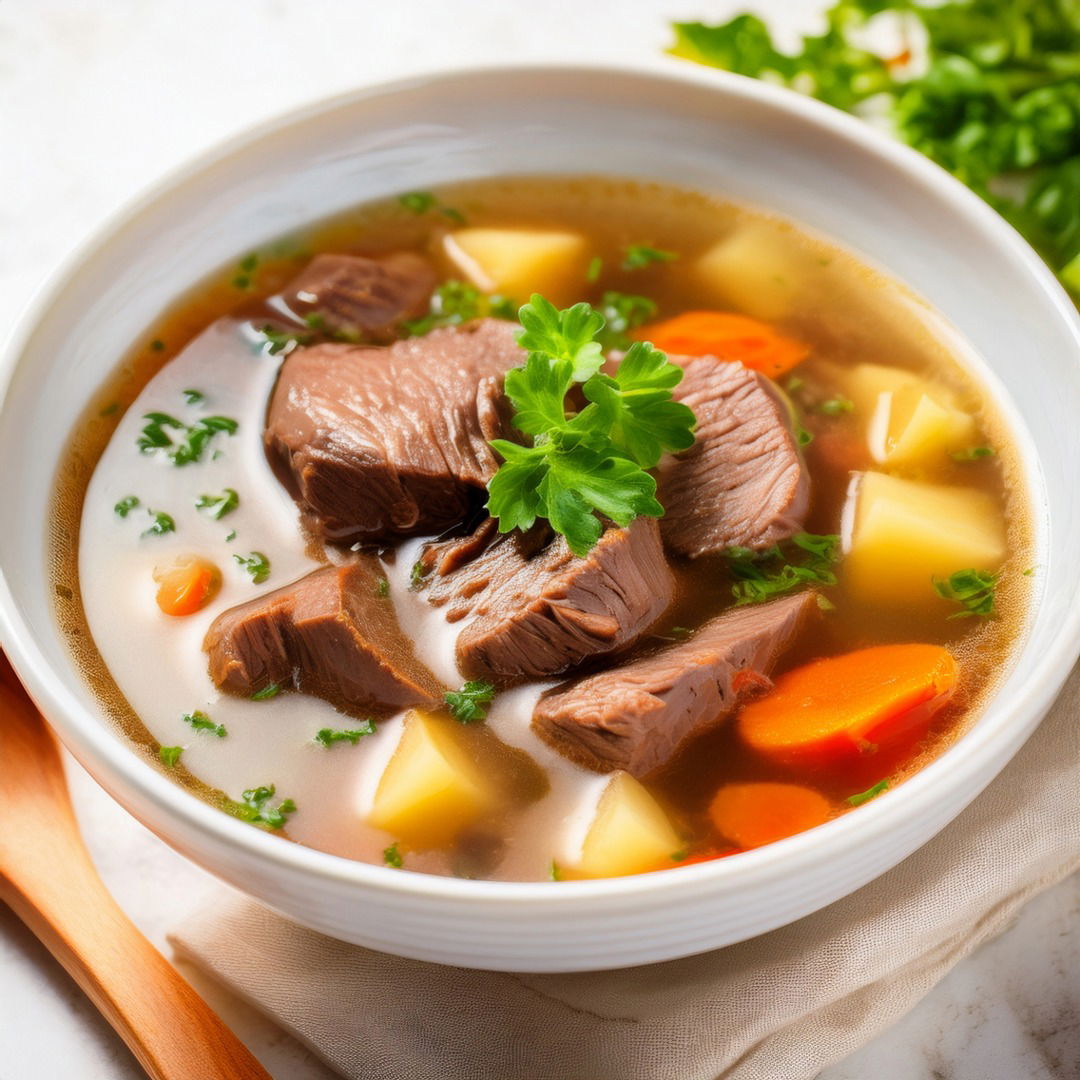 Klassische Rinderkraftbrühe mit Gemüse – Ein einfaches Rezept für herzhaften Genuss