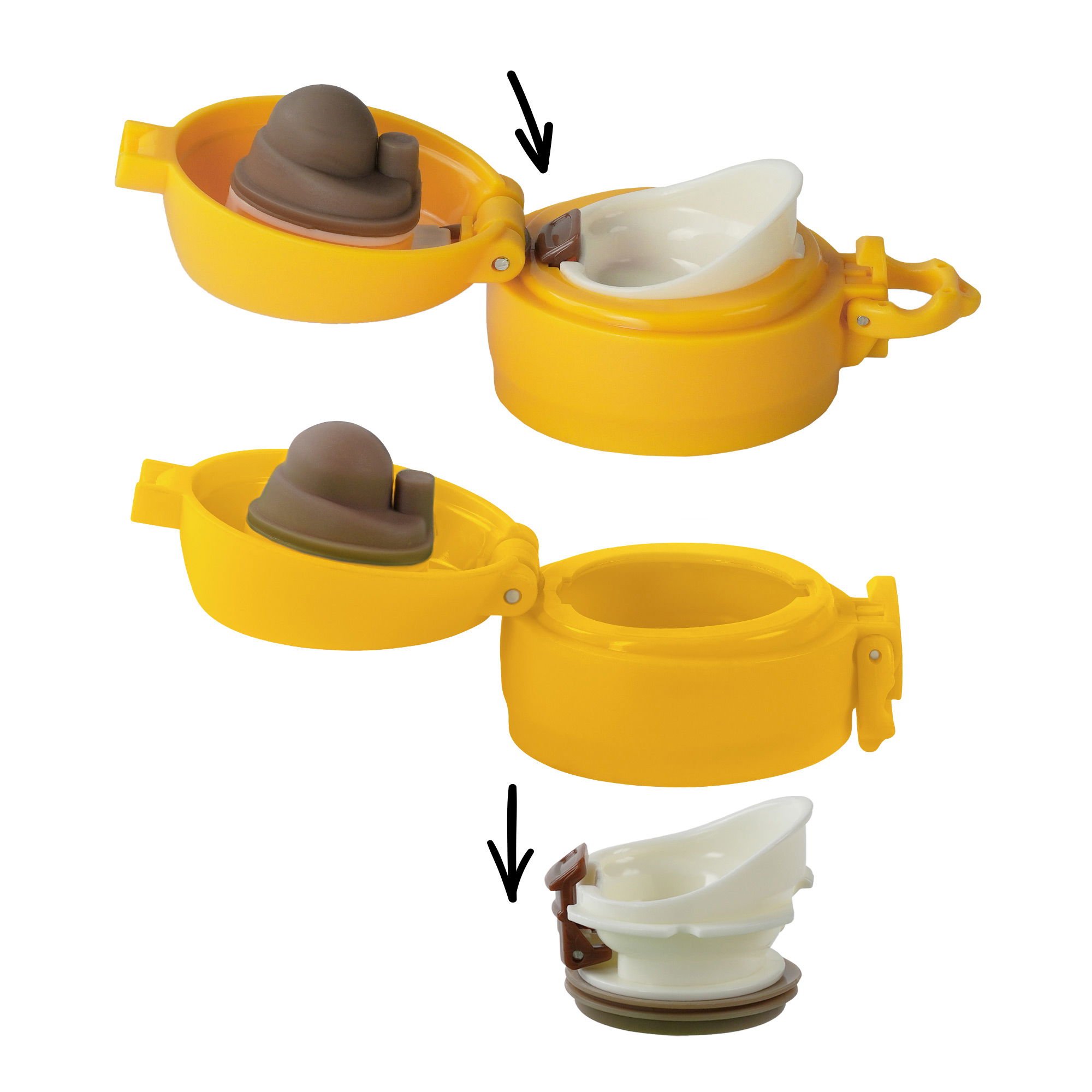 Coperchio di Ricambio per Borraccia Bambini Acciaio Inox 380 ml La Scuola degli Animali Magici | Giallo