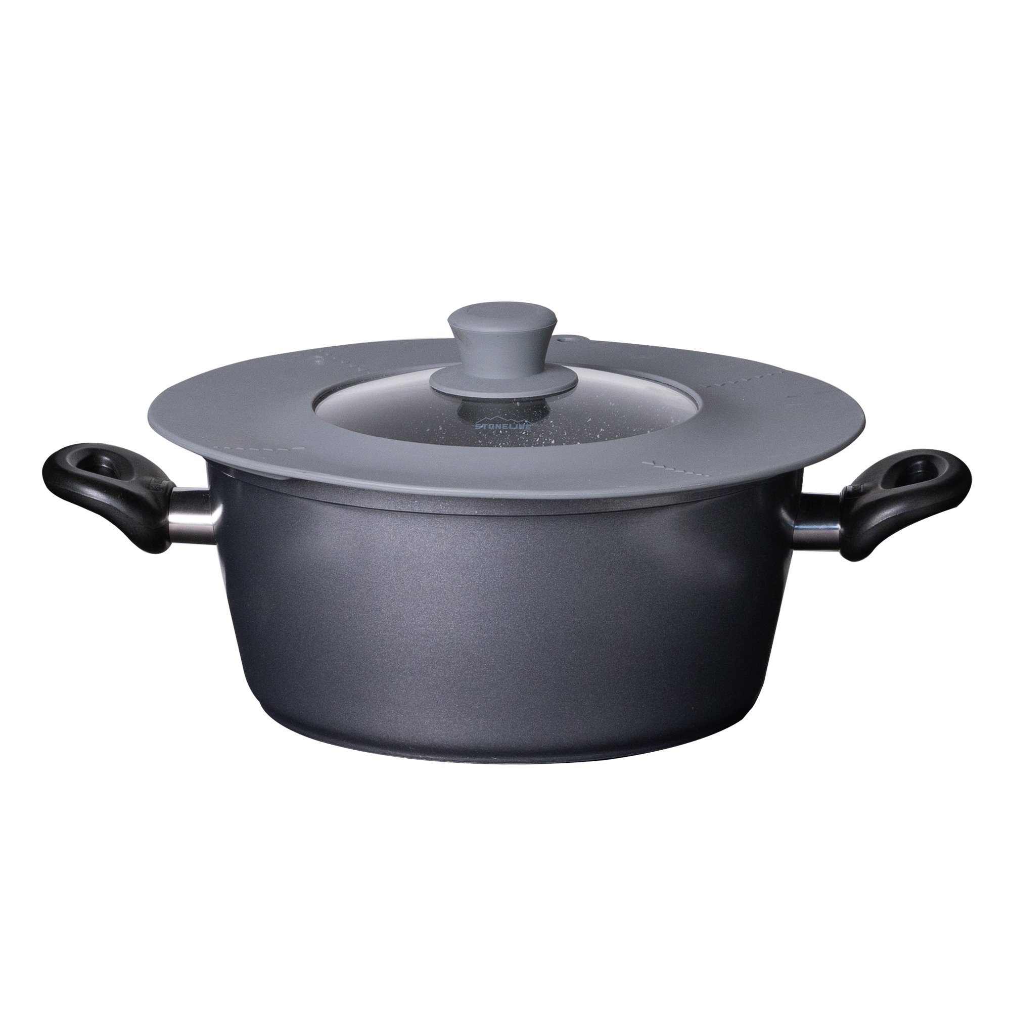 STONELINE® Universal Lid for Pots, Pans, Skillets | 16/18/20/22/24/26/28 cm | Silicone