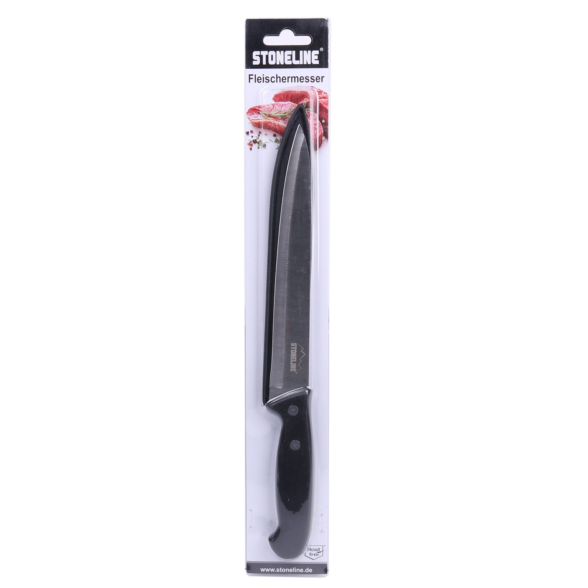 STONELINE® Stainless Steel Knife 31.5 cm Butcher Knife, Safety Sheath