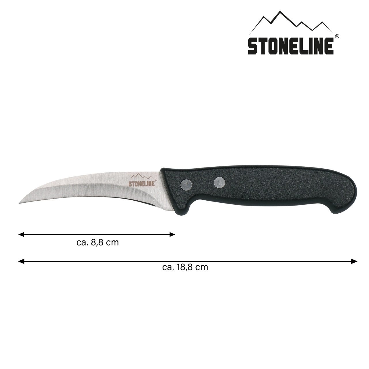 STONELINE® Couteau à légumes 18,8 cm en acier inoxydable avec protège-lame