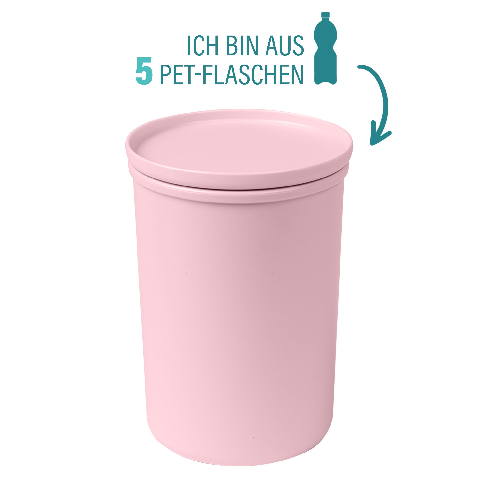 AWAVE® Frischhaltedose 1000 ml, mit rPET, rosé