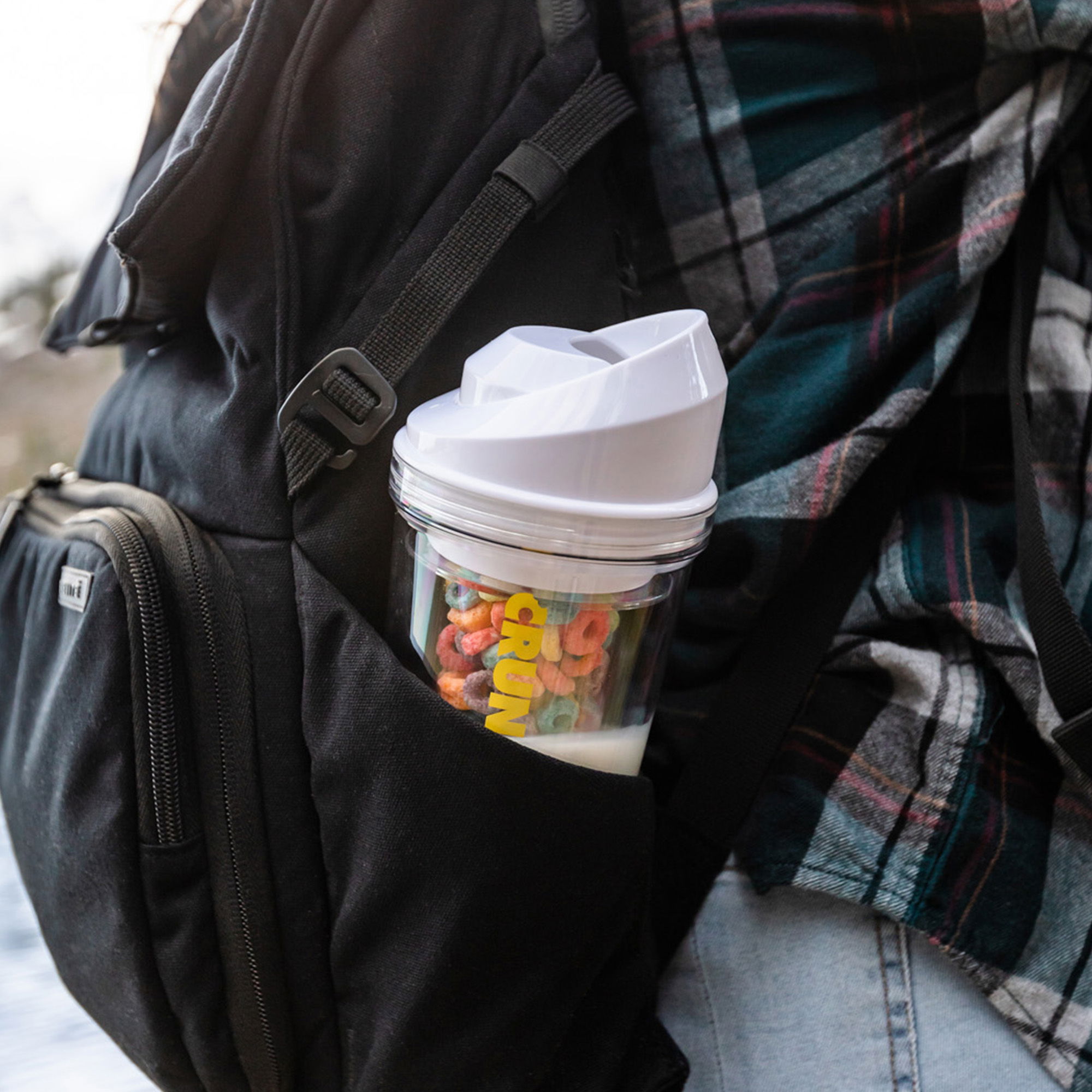 Originale Tazza di Cereali da Asporto 260 + 250 ml | Bianco