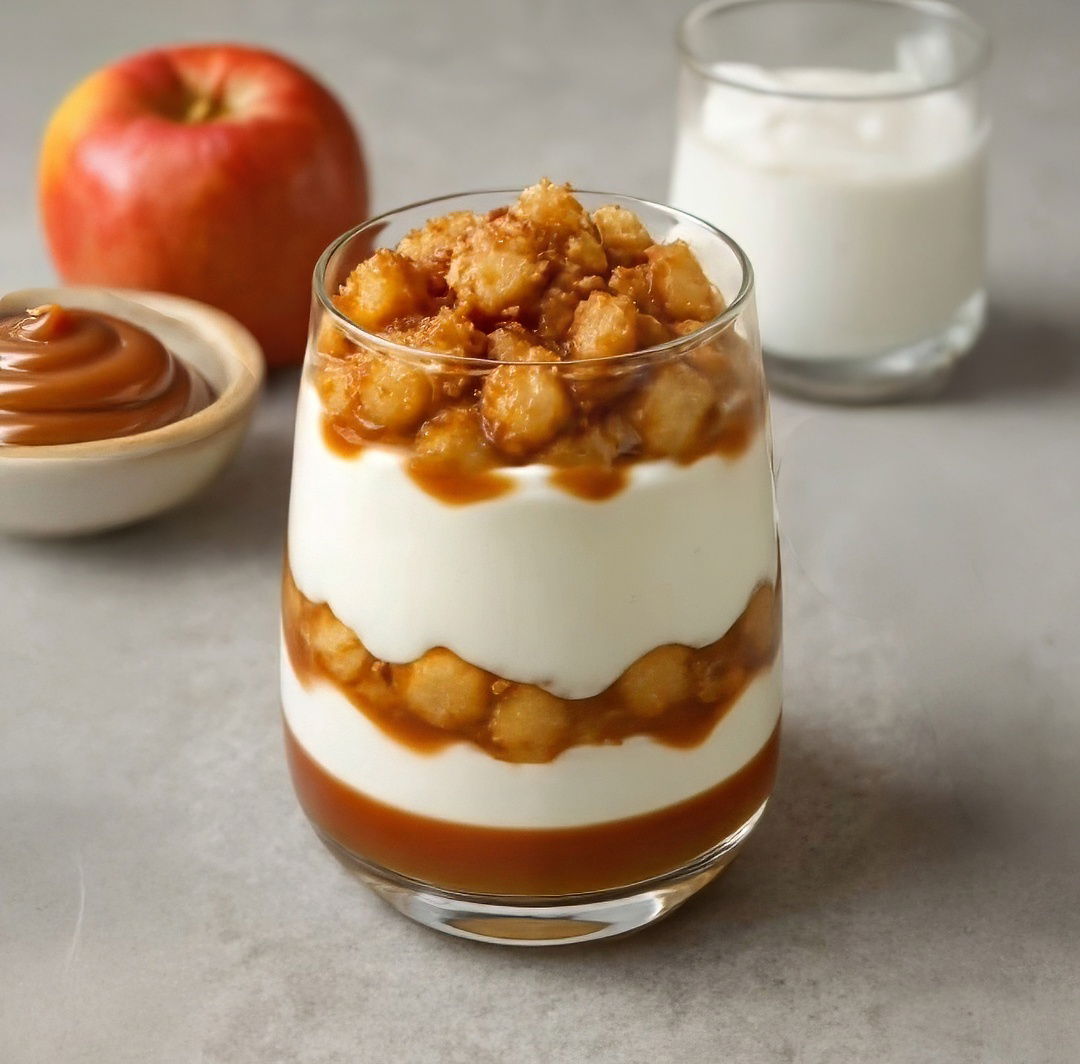 Apfel Schichtdessert mit Joghurt und Karamell – Schneller Genuss für ... Apfel Schichtdessert mit Joghurt und Karamell – Schneller Genuss für ...