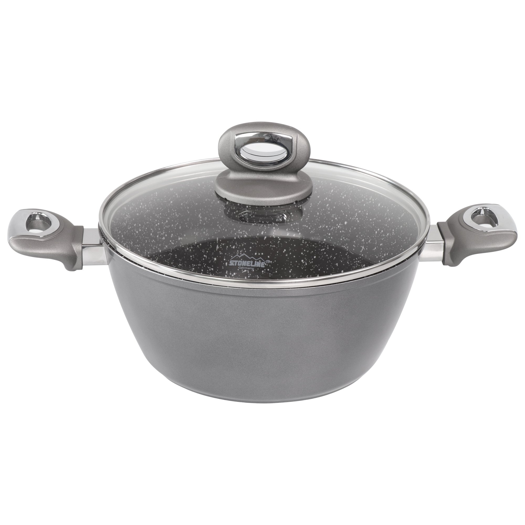 STONELINE® Cooking Pot 24 cm, with Lid, Large Non-Stick Pot | GOURMUNDO