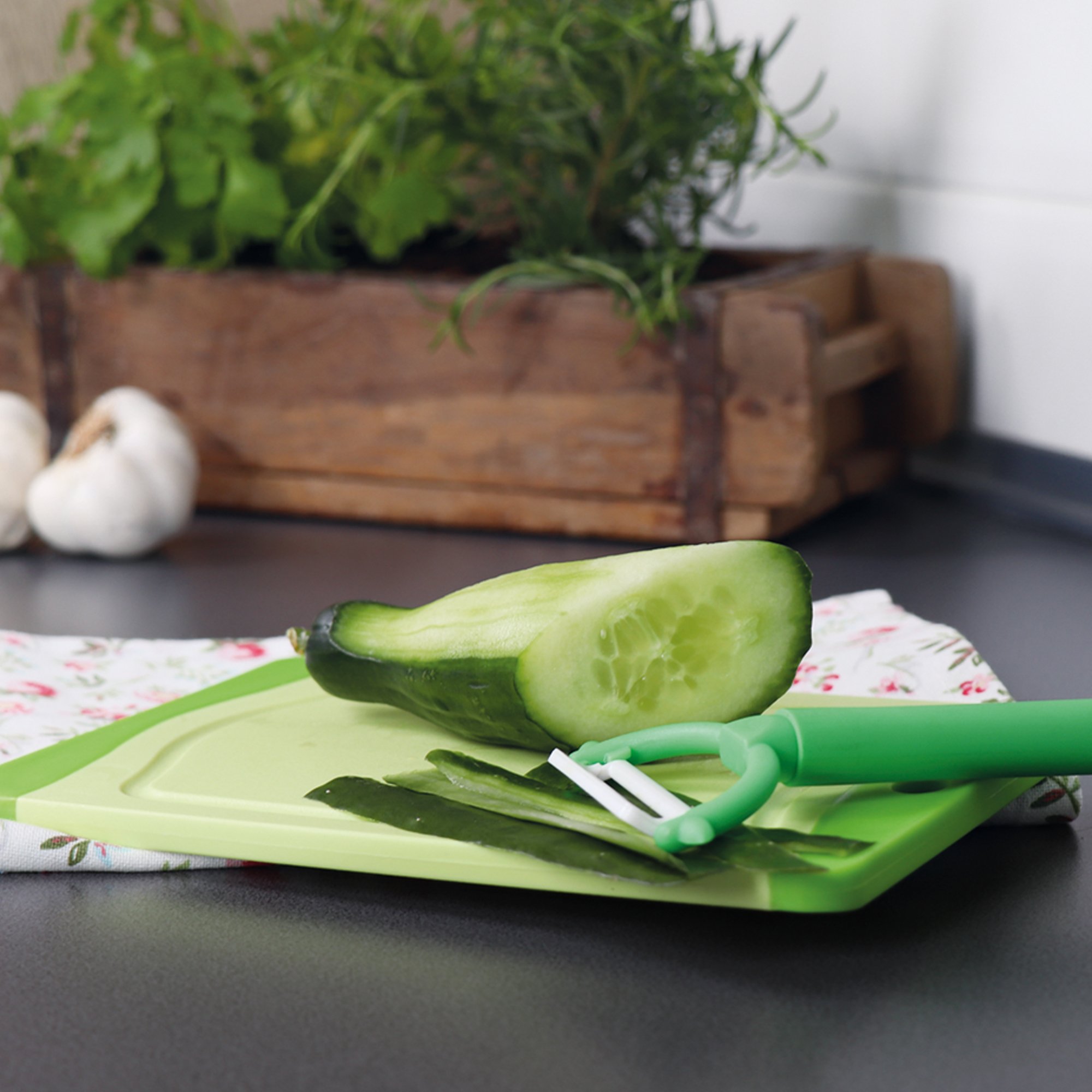 STONELINE® CERAMIC Peeler 13 cm, Fruit, Potato, Cucumber, Vegetables Peeler | green