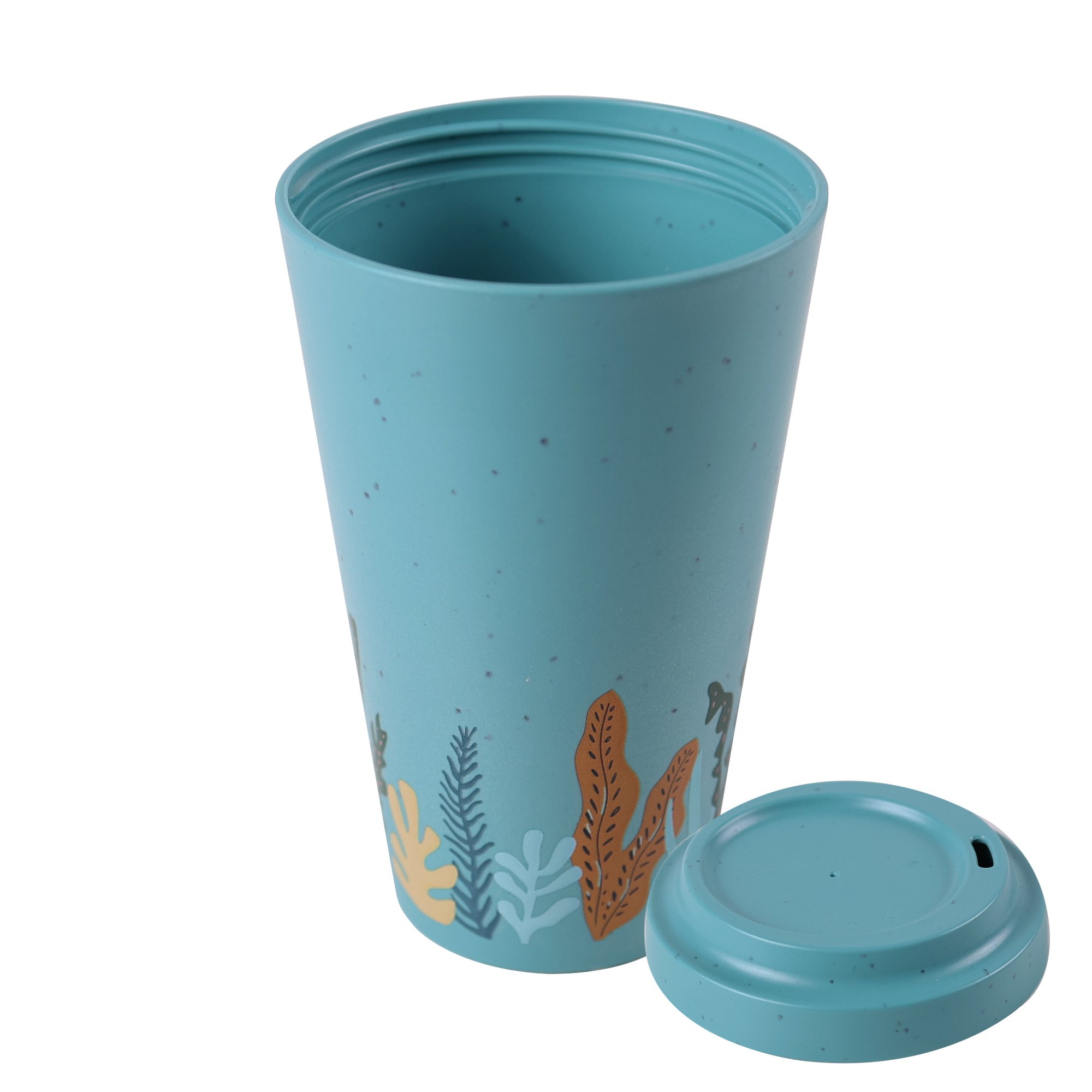 AWAVE® Reusable Coffee Travel Mug 400 ml, Coffee Cup Made from rPET | turquoise