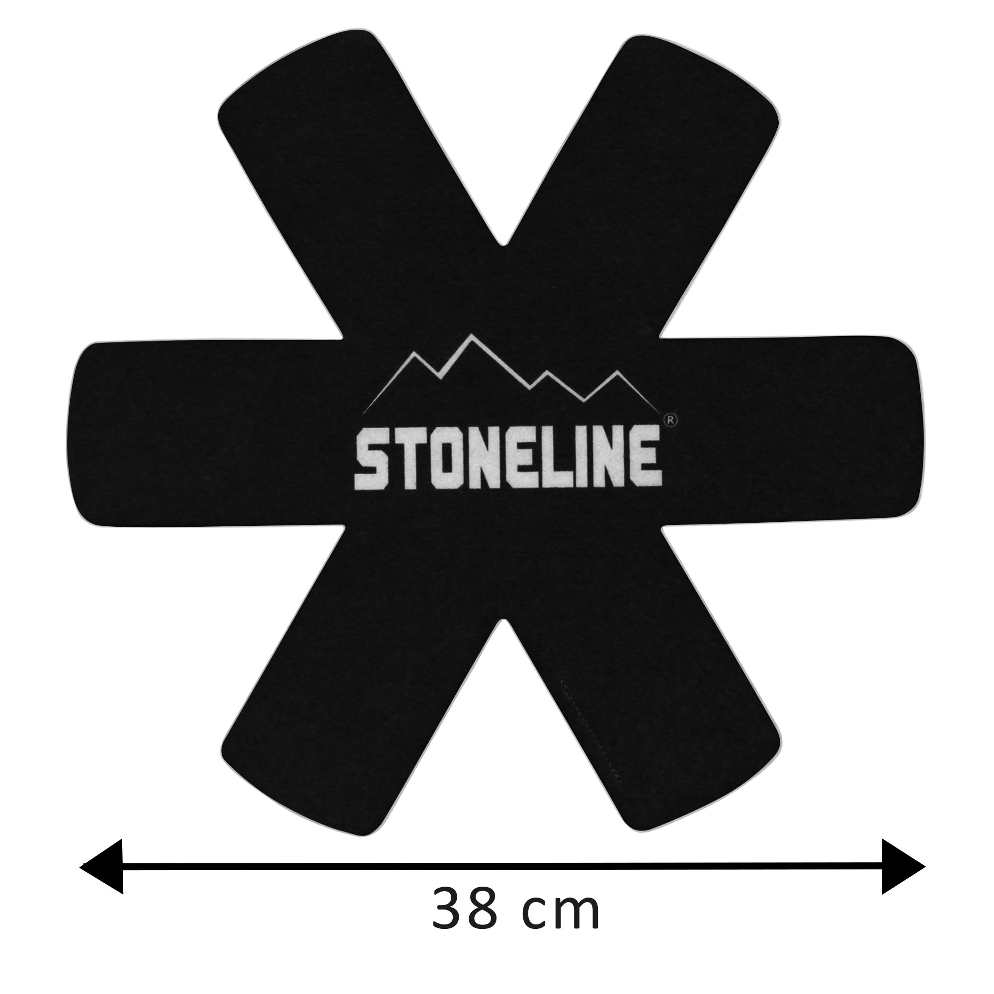 STONELINE® 2 pc Pot & Pan Protector Set 38 cm, black | Coaster Stacking Protectors