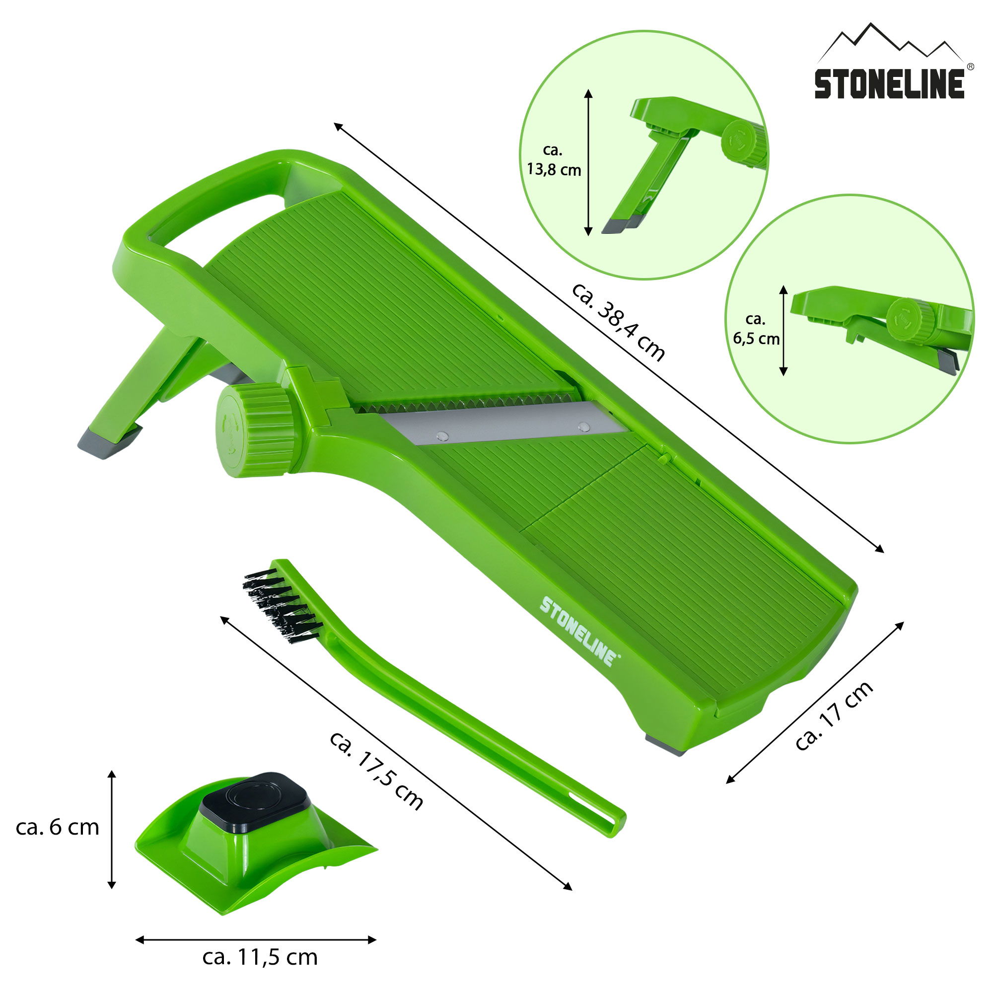 Adjustable Mandoline Slicer Set of 3 | Green