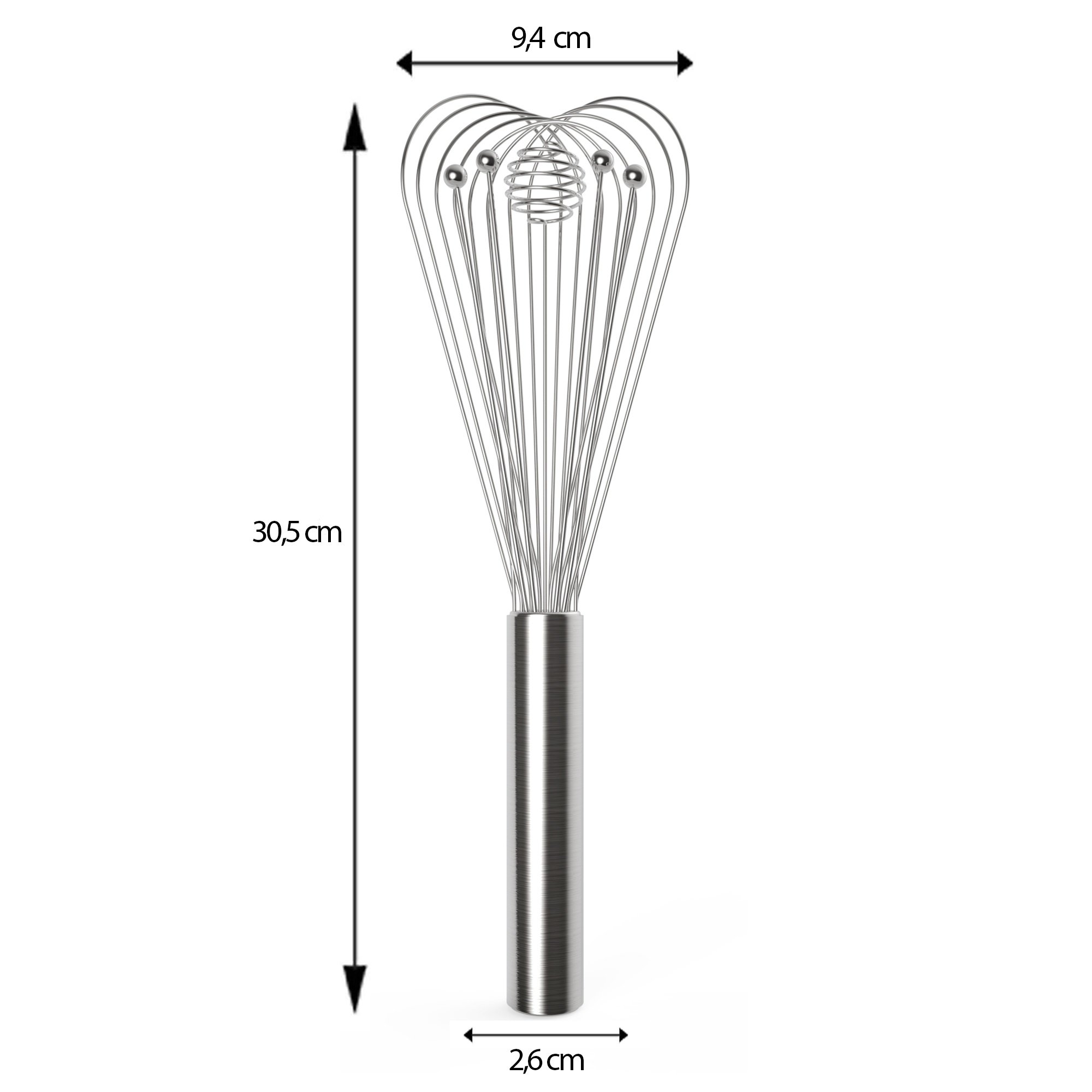 STONELINE® Turbo Whisk 30.5 cm with Mixer Balls, Stainless Steel