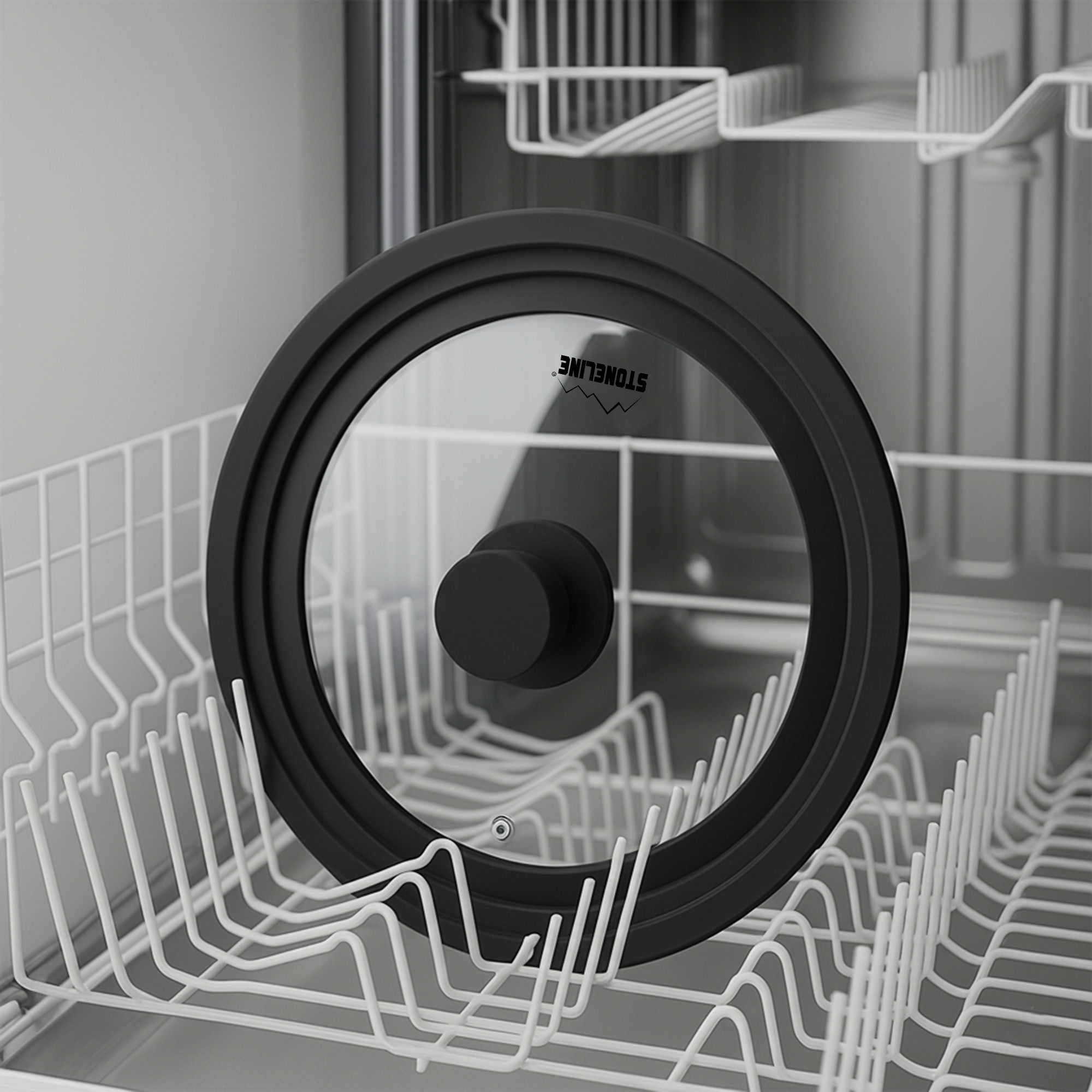 Universal Lid for Pots Pans Skillets Set of 2, 16/18/20 and 24/26/28 | Black