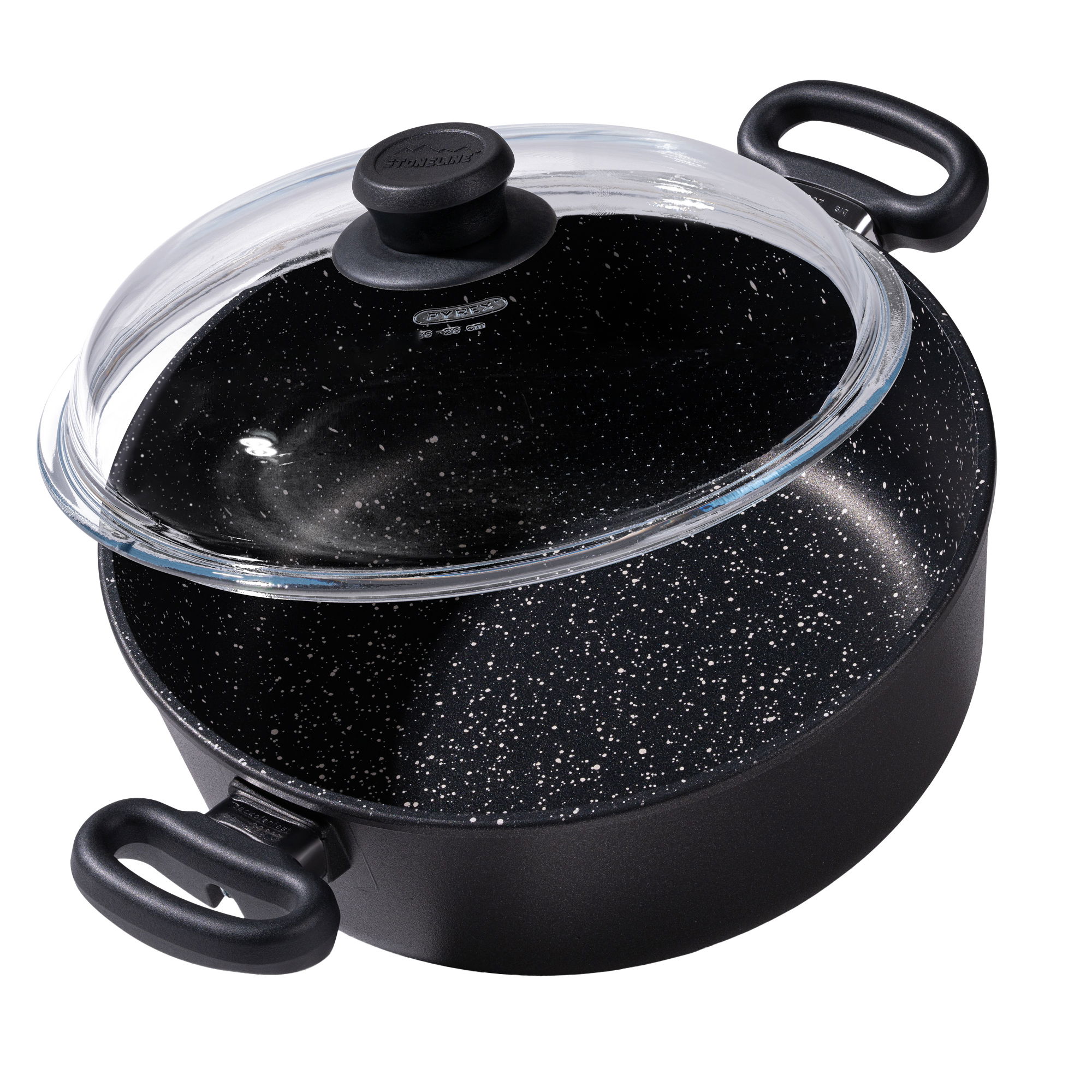  Pentola Casseruola 24 cm | con Coperchio - Nero
