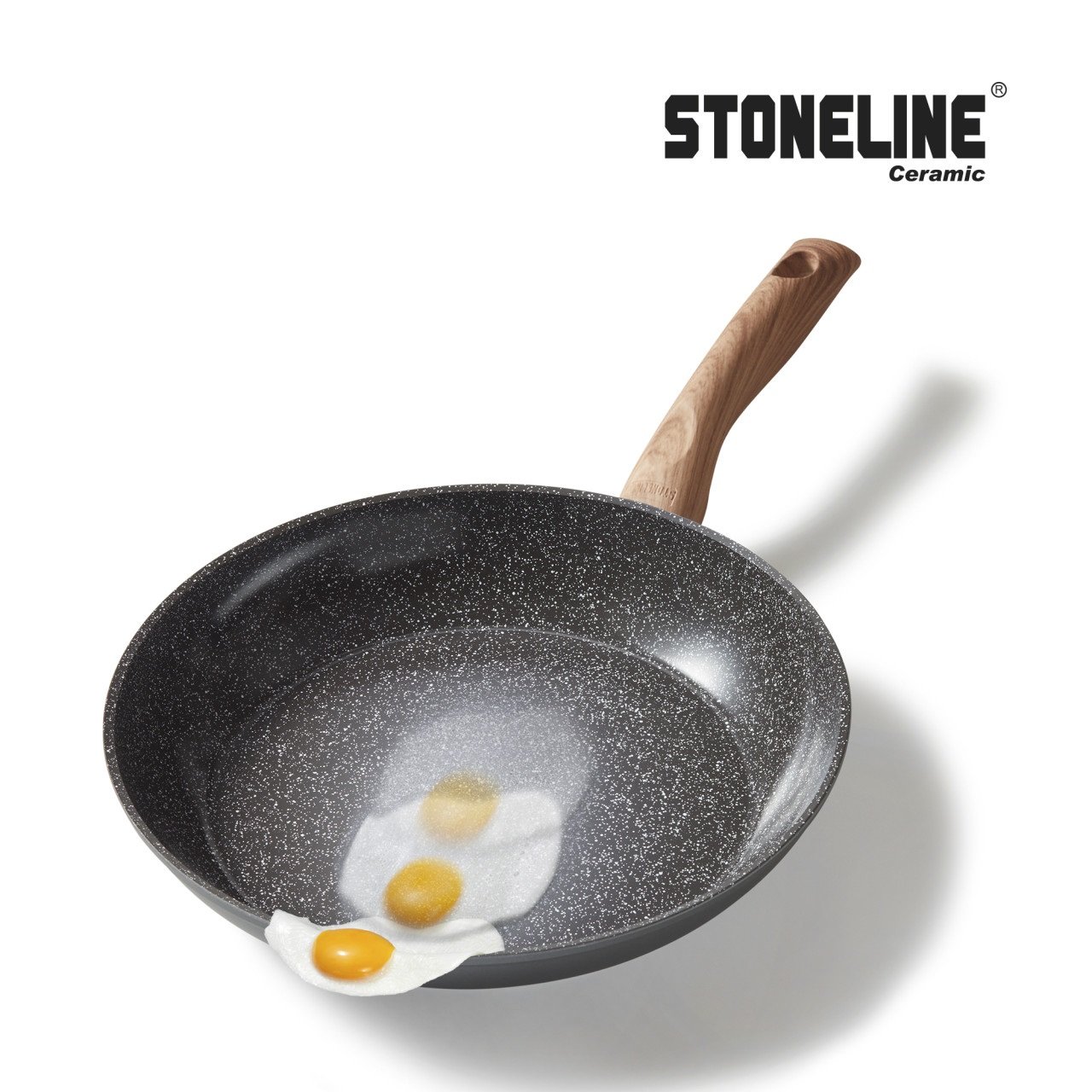 STONELINE® CERAMIC Back to Nature Kochgeschirr-Set, 14-tlg., Keramik-Beschichtung, mit Glasdeckeln, Induktion