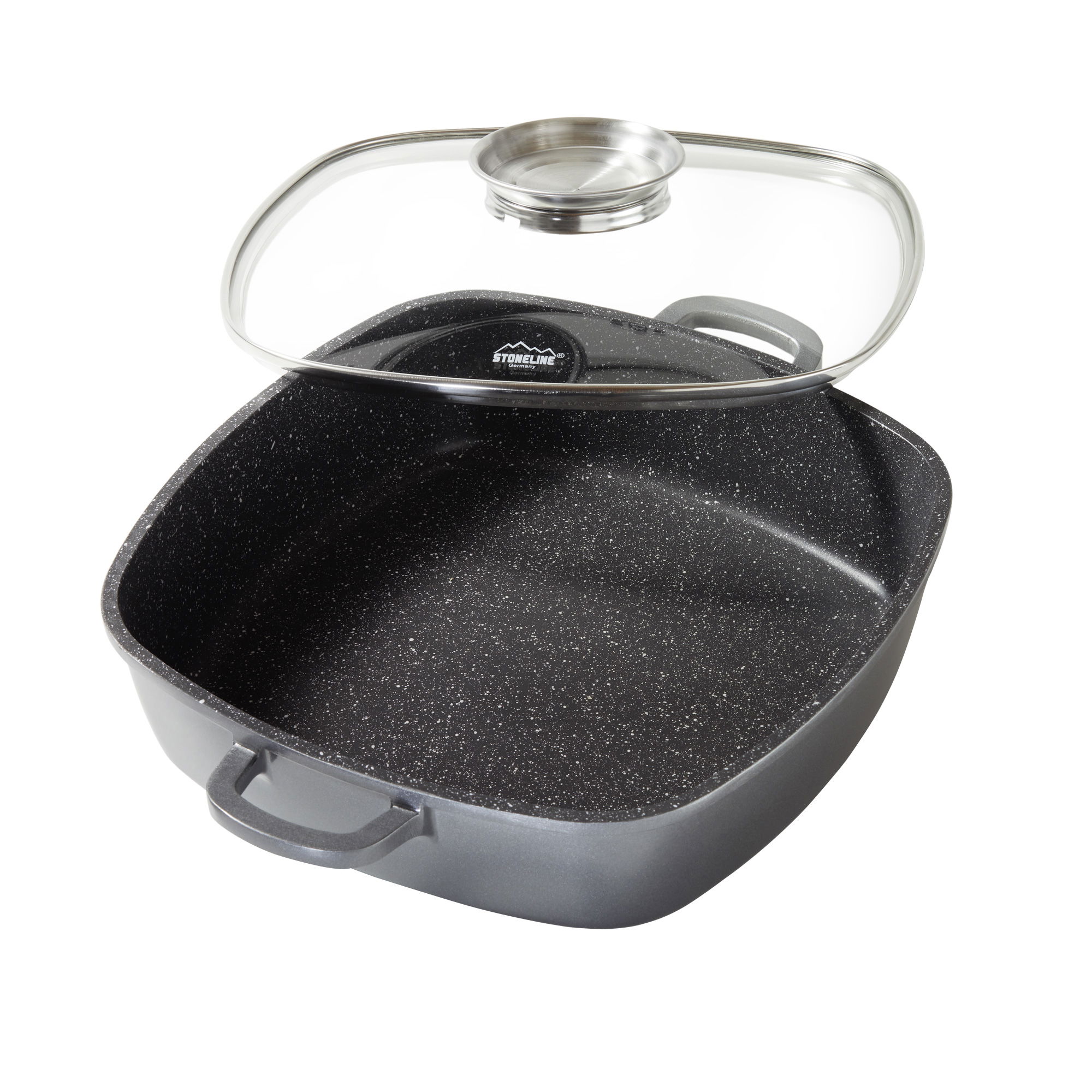 Square Serving Pan 28 cm | with Lid