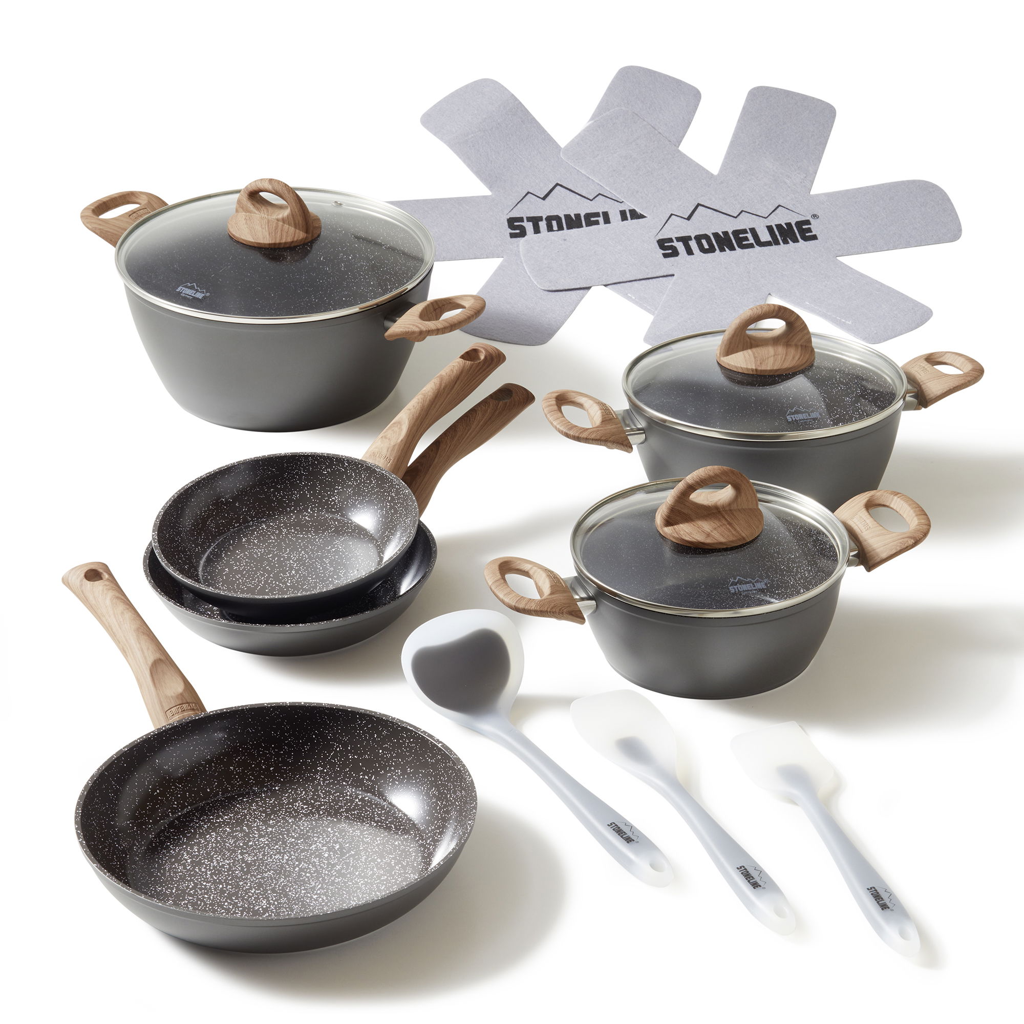 Cookware set 14-pieces | with Glass Lids - Wood Design | Wood Design ...