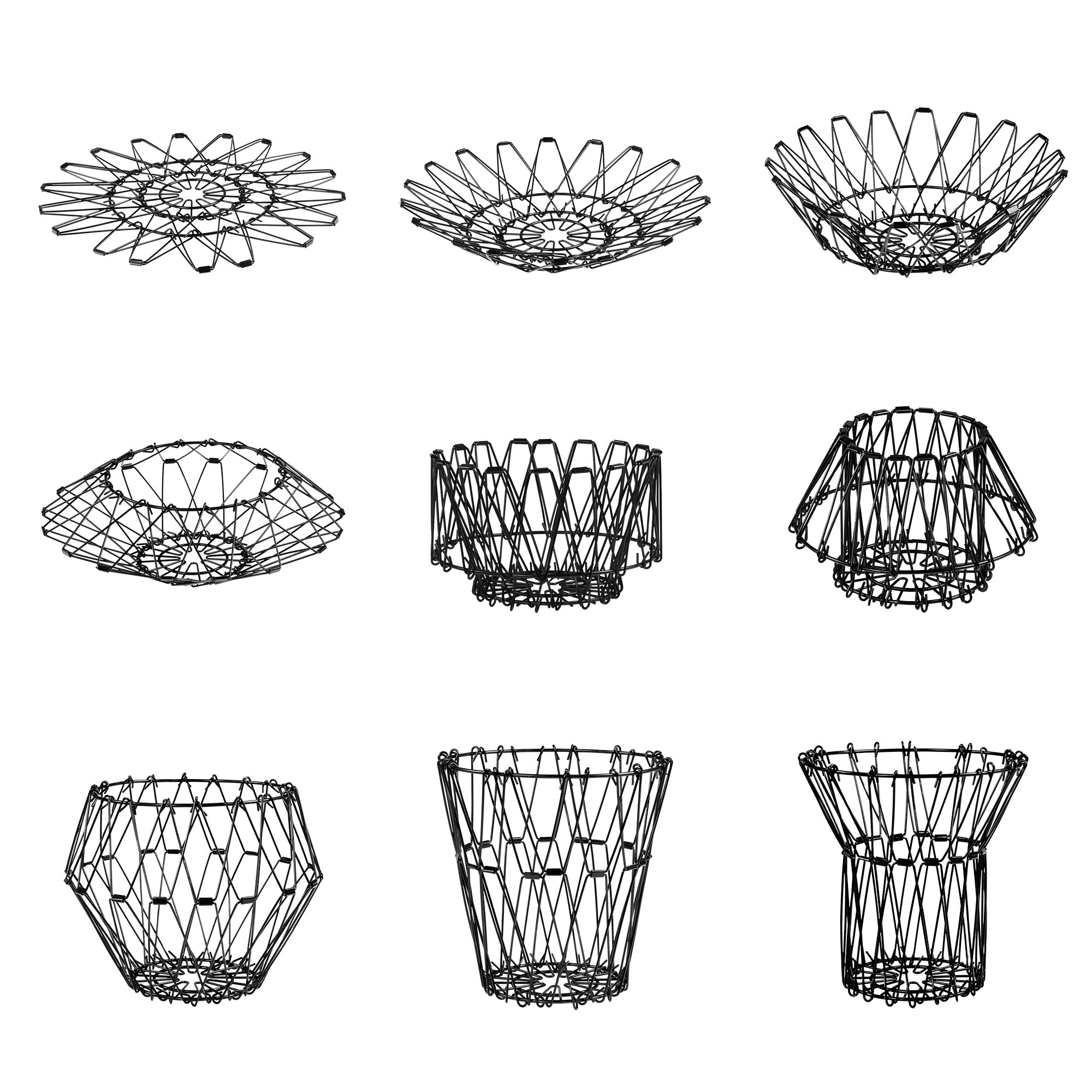 STONELINE® Foldable Fruit Basket | 9 Shapes, Iron Wire | Flexi Basket