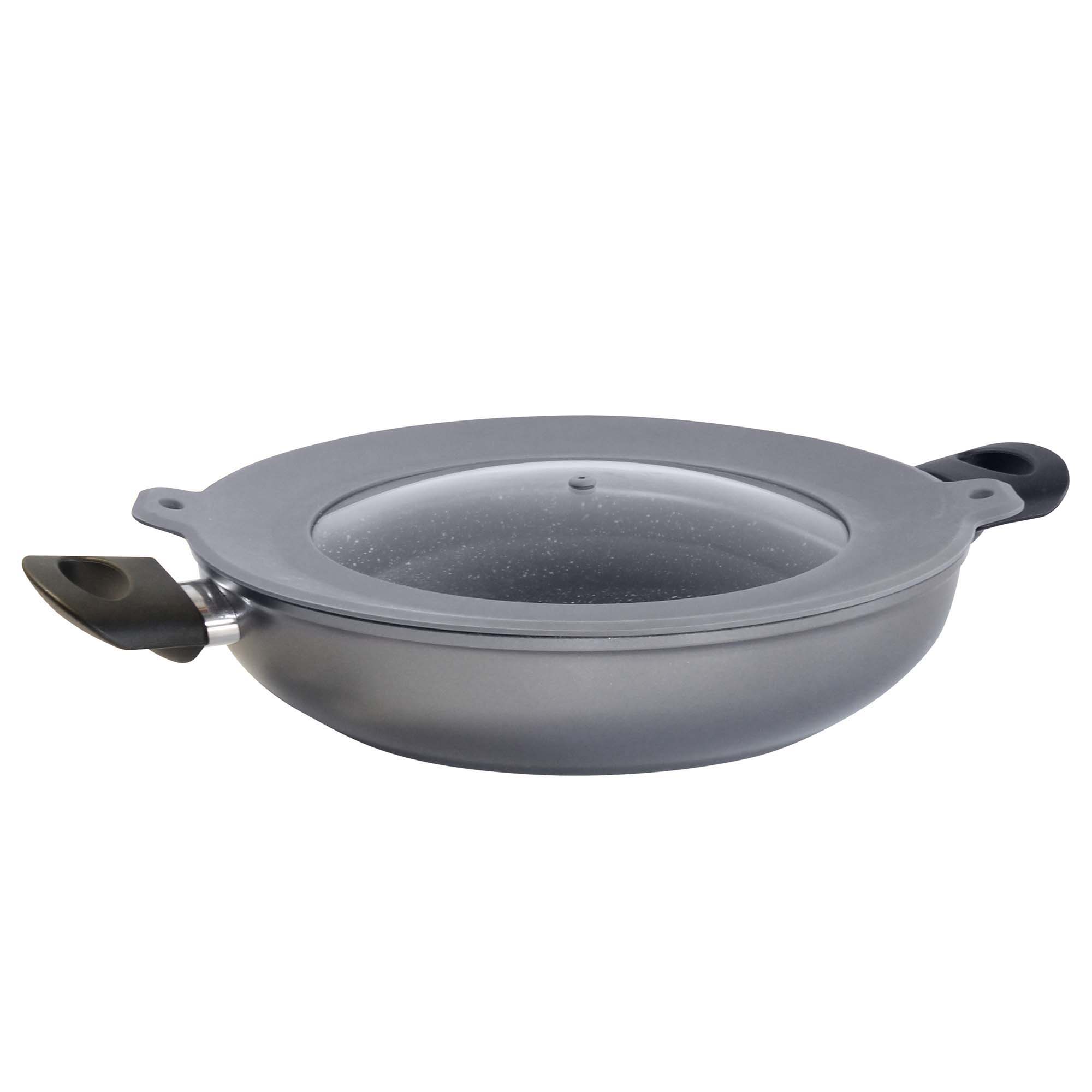 GRÄWE Universeel glazen deksel groen 16-20 cm, voor kookpannen en pannen, gehard glas, siliconen handvat, met stoomafgifte GRÄWE Universeel glazen deksel groen 16-20 cm, voor kookpannen en pannen, gehard glas, siliconen handvat, met stoomafgifte