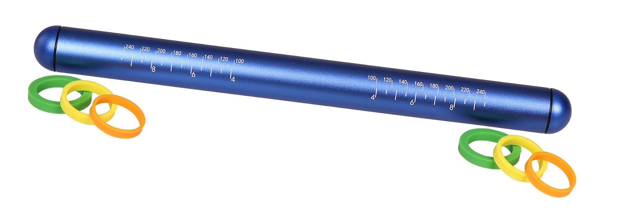 STONELINE® Teigroller mit 3 abnehmbaren Abstandshaltern, blau