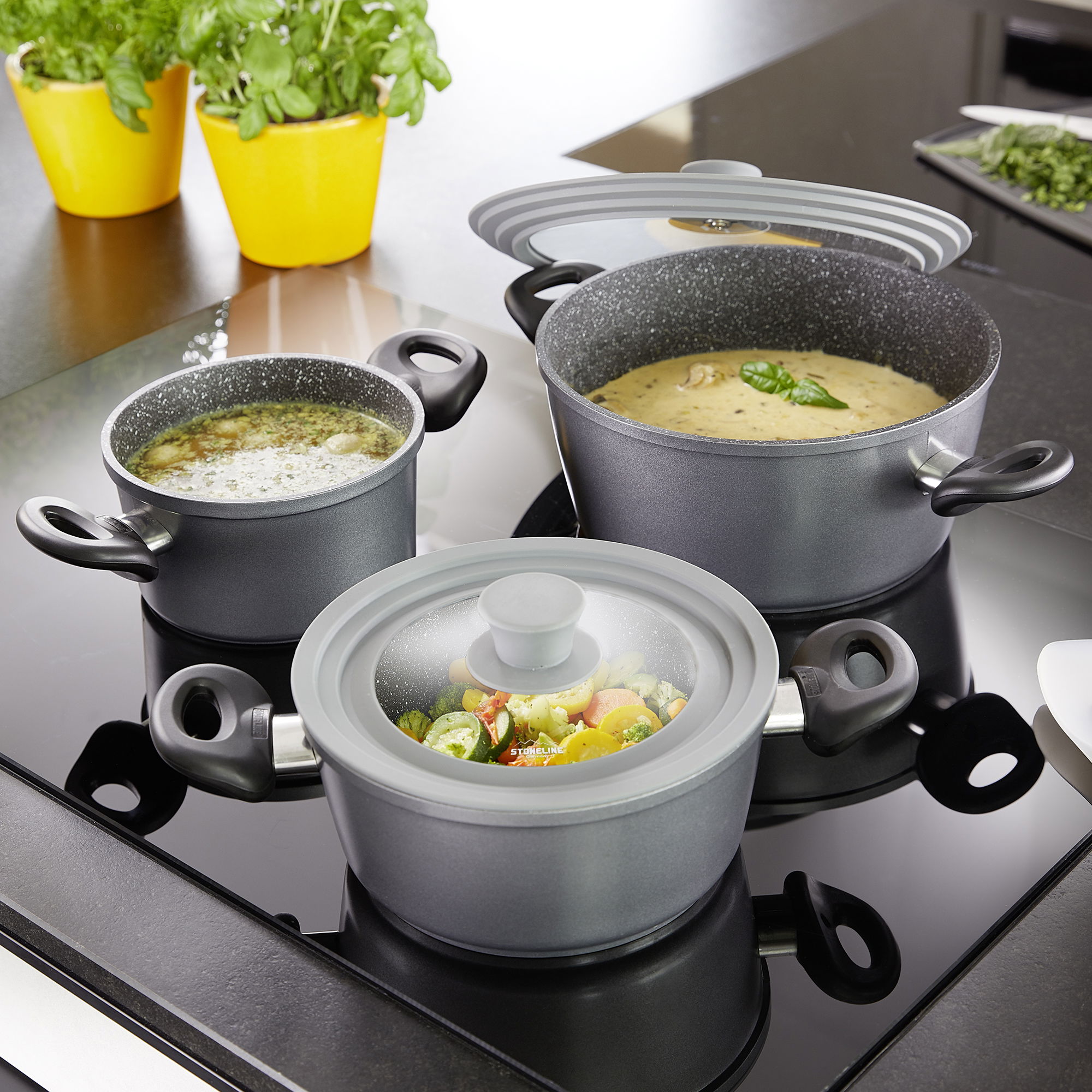 Universal Lid for Pots Pans Skillets 16/18/20 cm | Grey