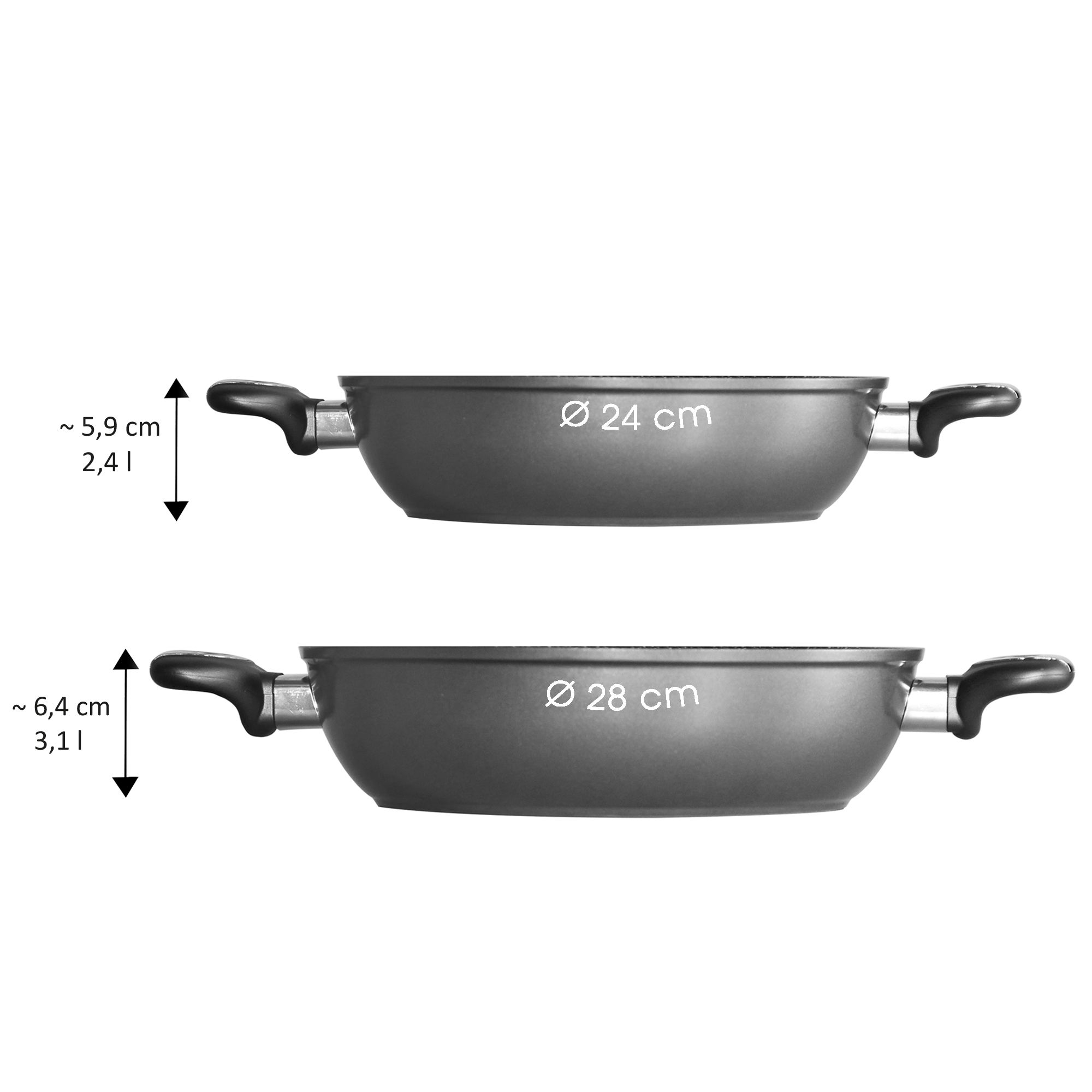 Serving pan 24 cm | Gray