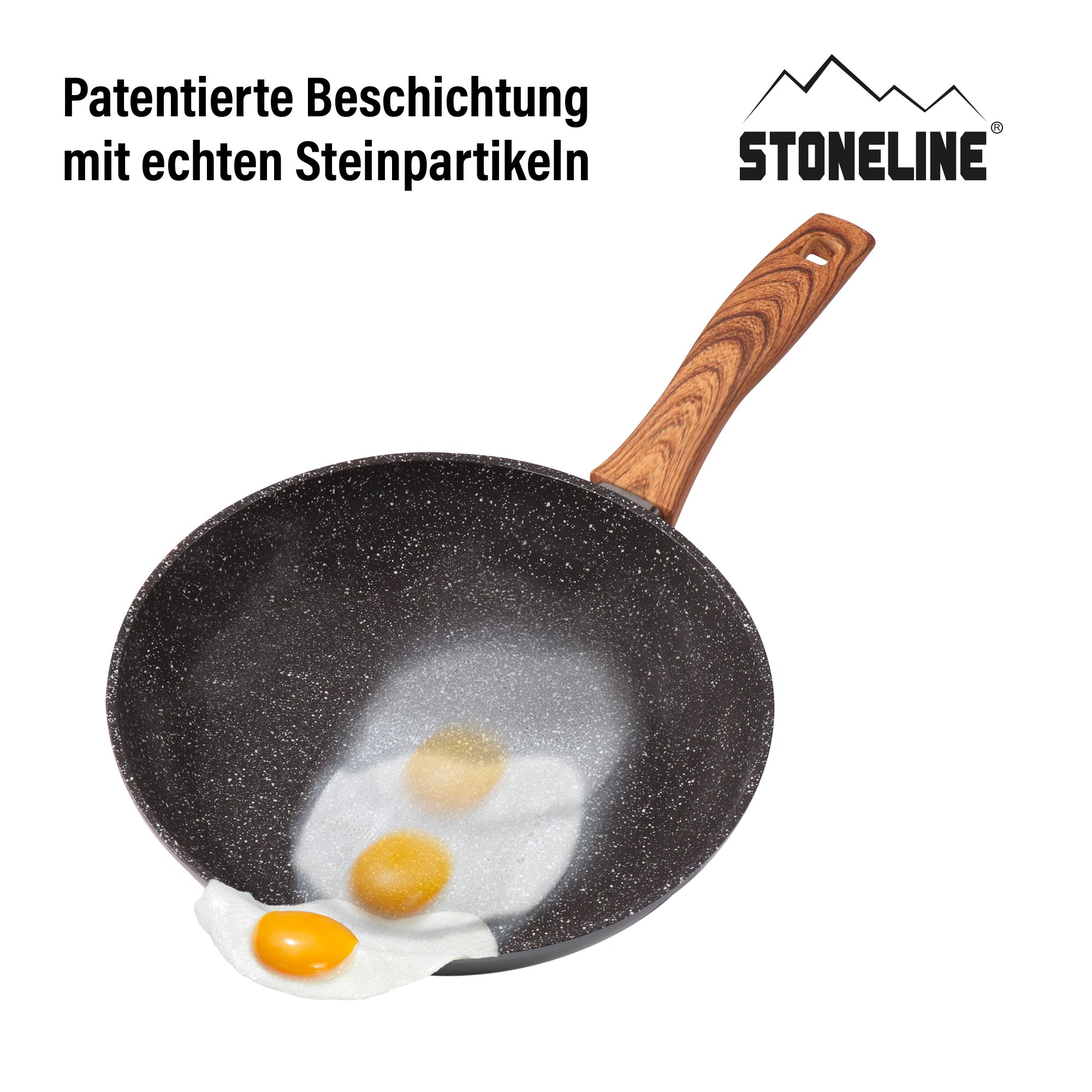 STONELINE® Batteria Pentole e Padelle 14 Pz. Coperchi, Antiaderenti | Back to Nature