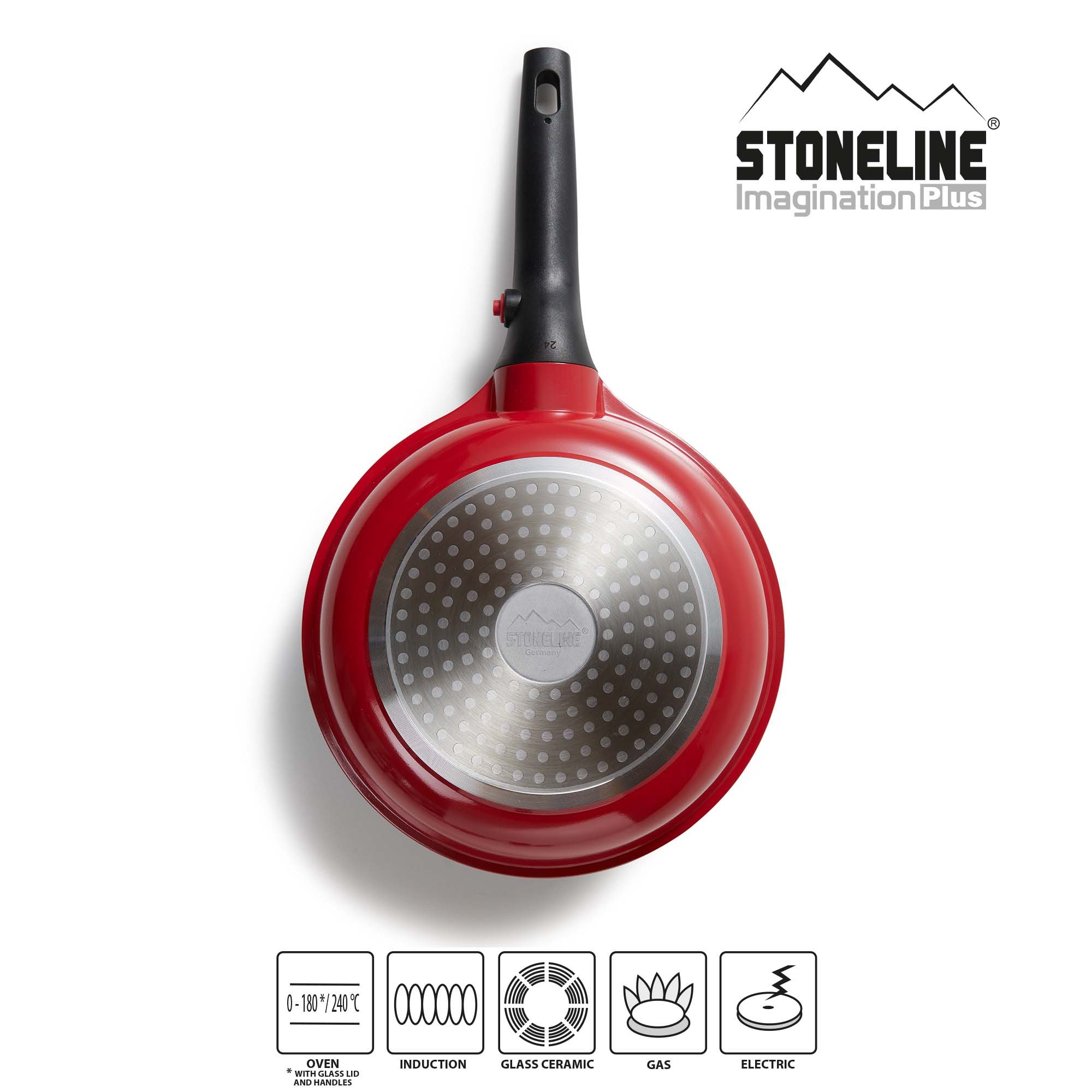 STONELINE® 8 pc Cookware Set with Lids Removable Handles, Non-Stick | Imagination PLUS