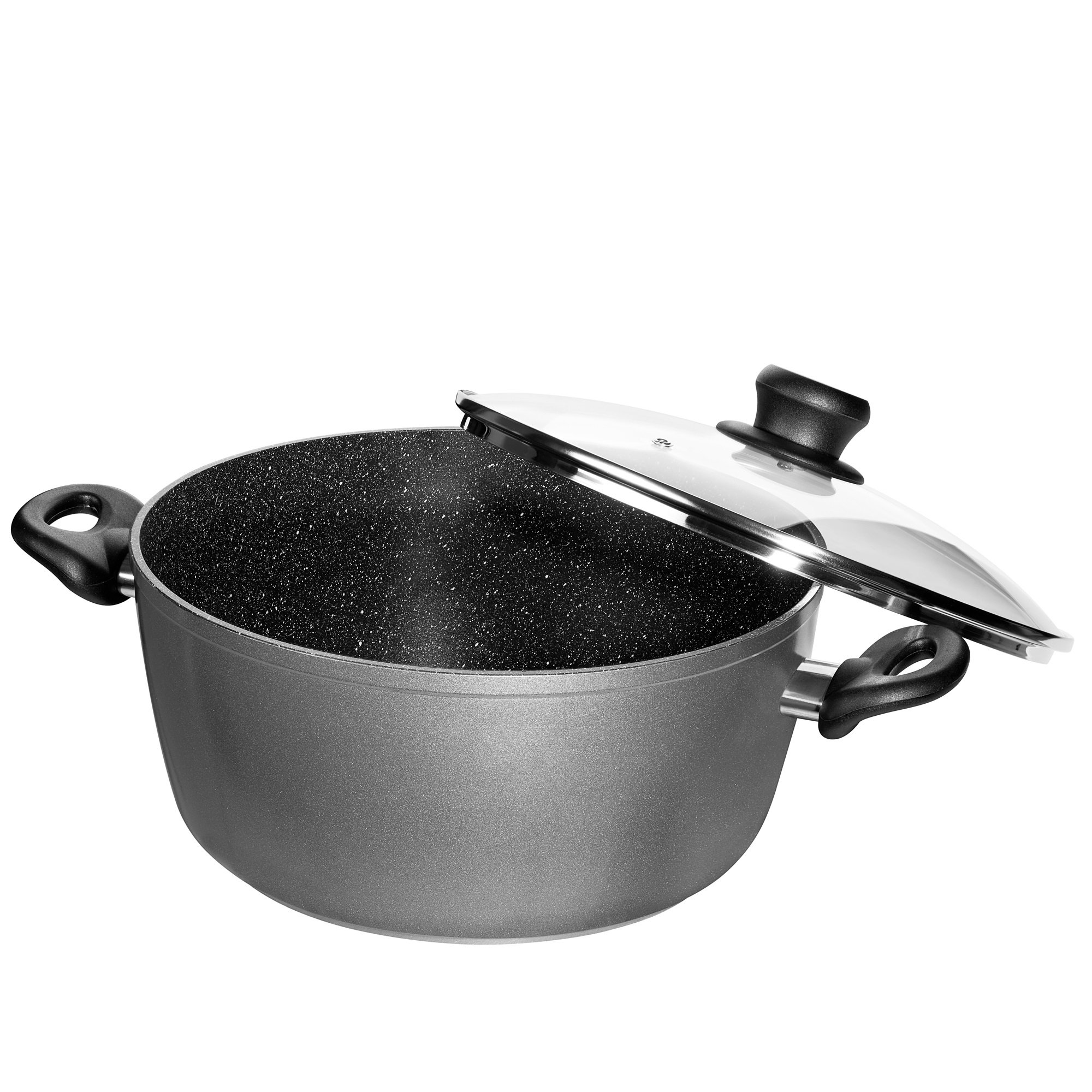 STONELINE® Cooking Pot 24 cm, with Lid, Large Non-Stick Pot | Made in Germany | CLASSIC
