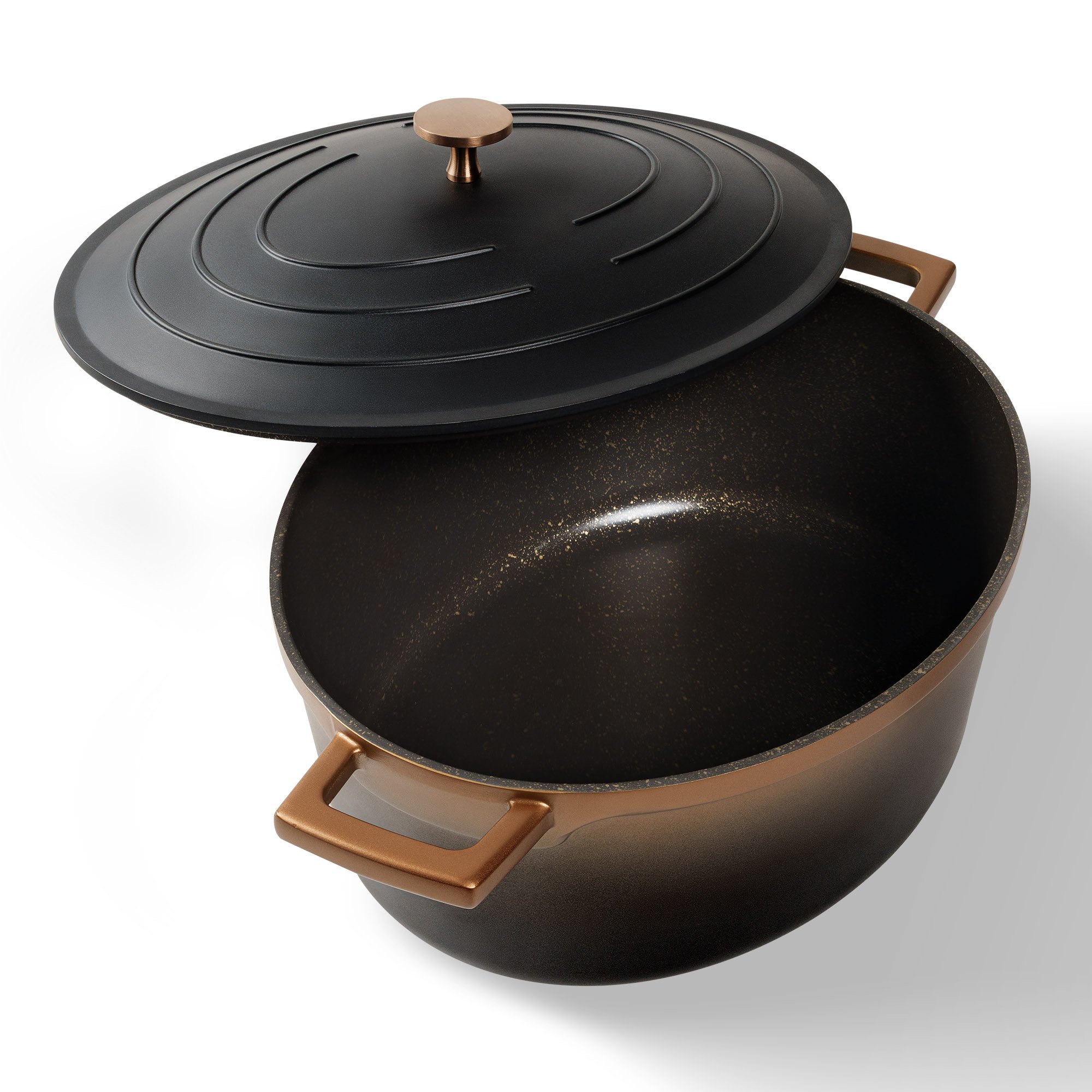 STONELINE® Roségold Tostapane Gourmet 32x25 cm con coperchio, adatto al forno e all'induzione, antiaderente