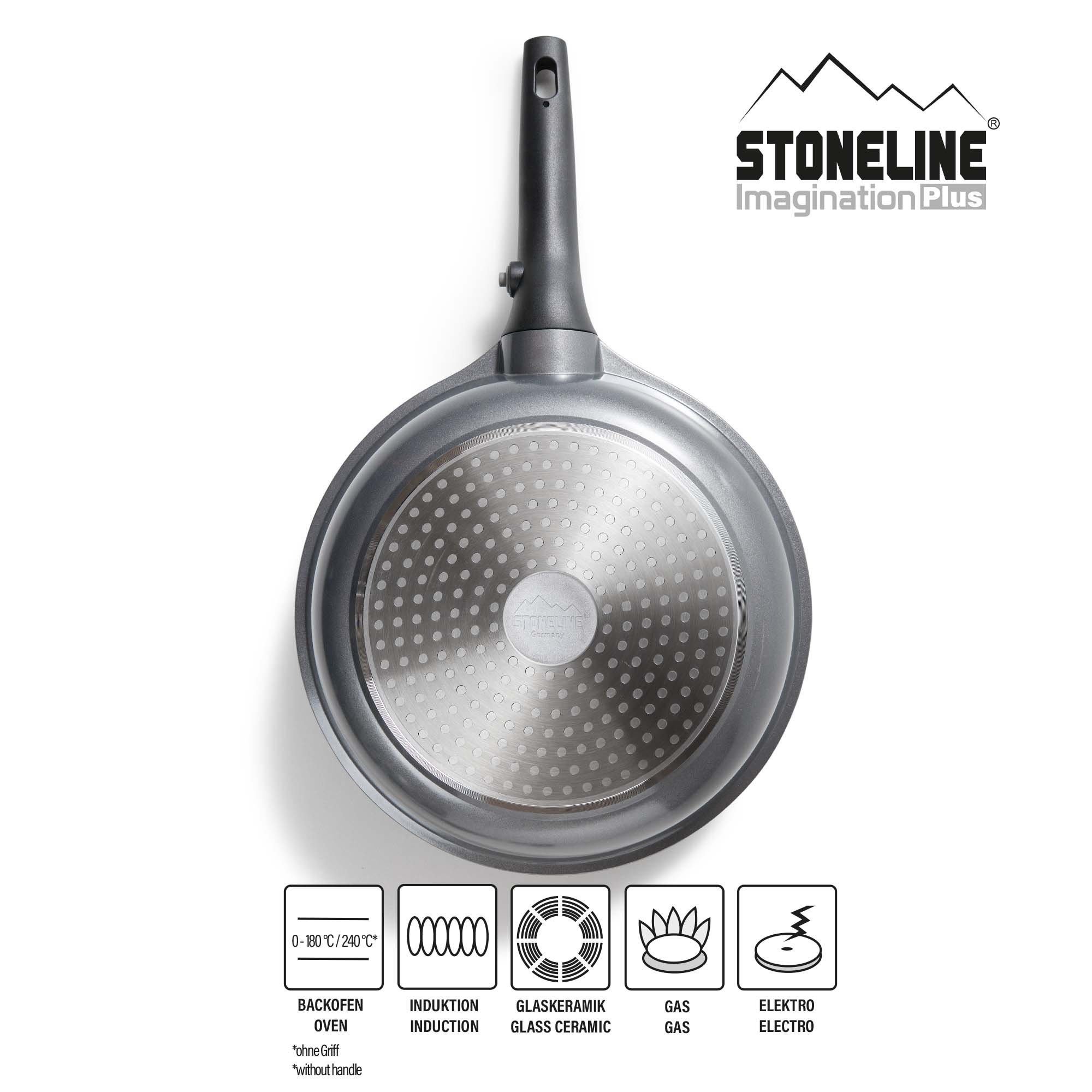 STONELINE® Frying Pan 24 cm, Removable Handle, Non-Stick Pan | Imagination PLUS