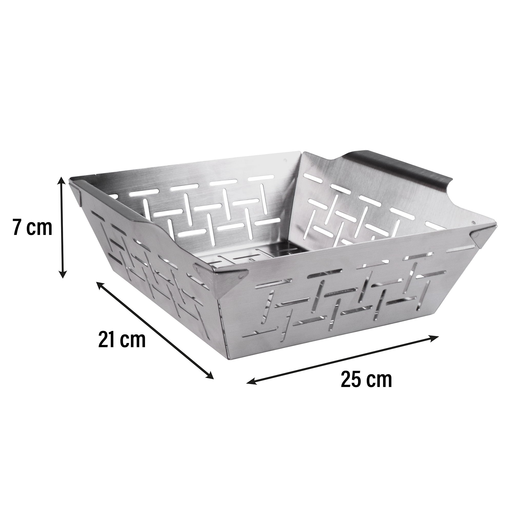 Freyersbacher® Stainless Steel BBQ Grill Basket 25x21 cm | All Types of Grills