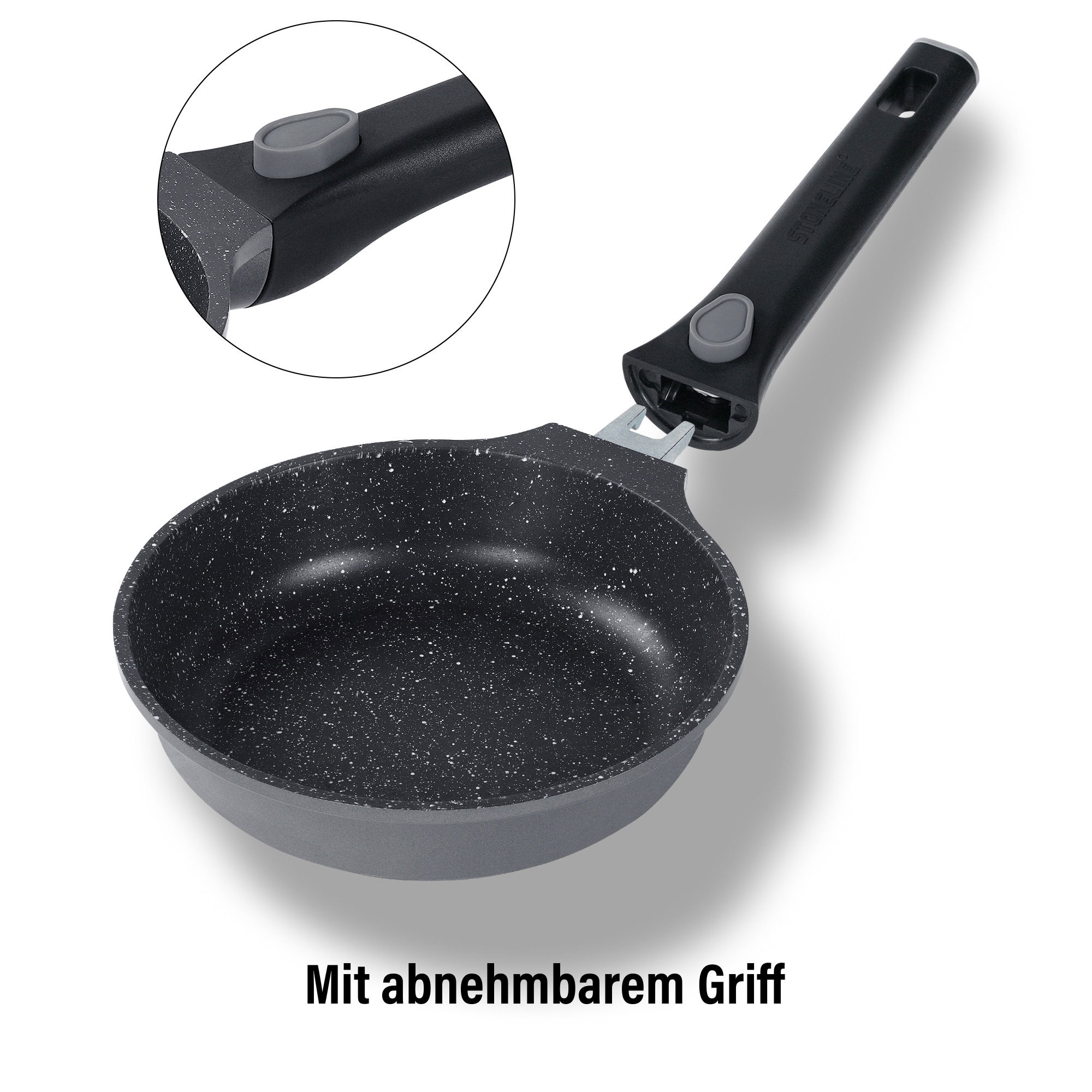 Batterie de cuisine 8 pièces 18/20/24 Poignée amovible | avec couvercles