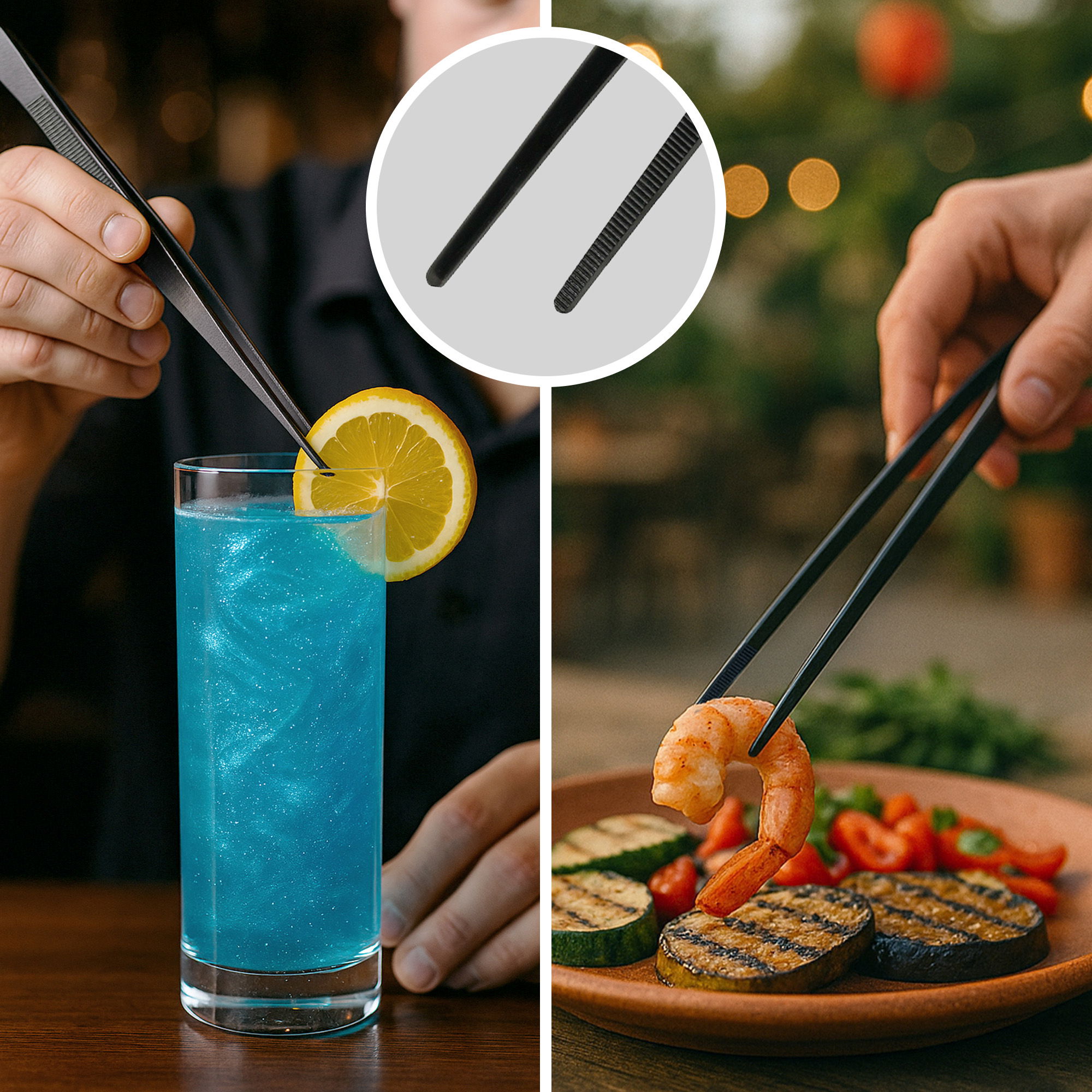 Pinza da cucina 30,5 cm Set 2 Pezzi | Acciaio Inox