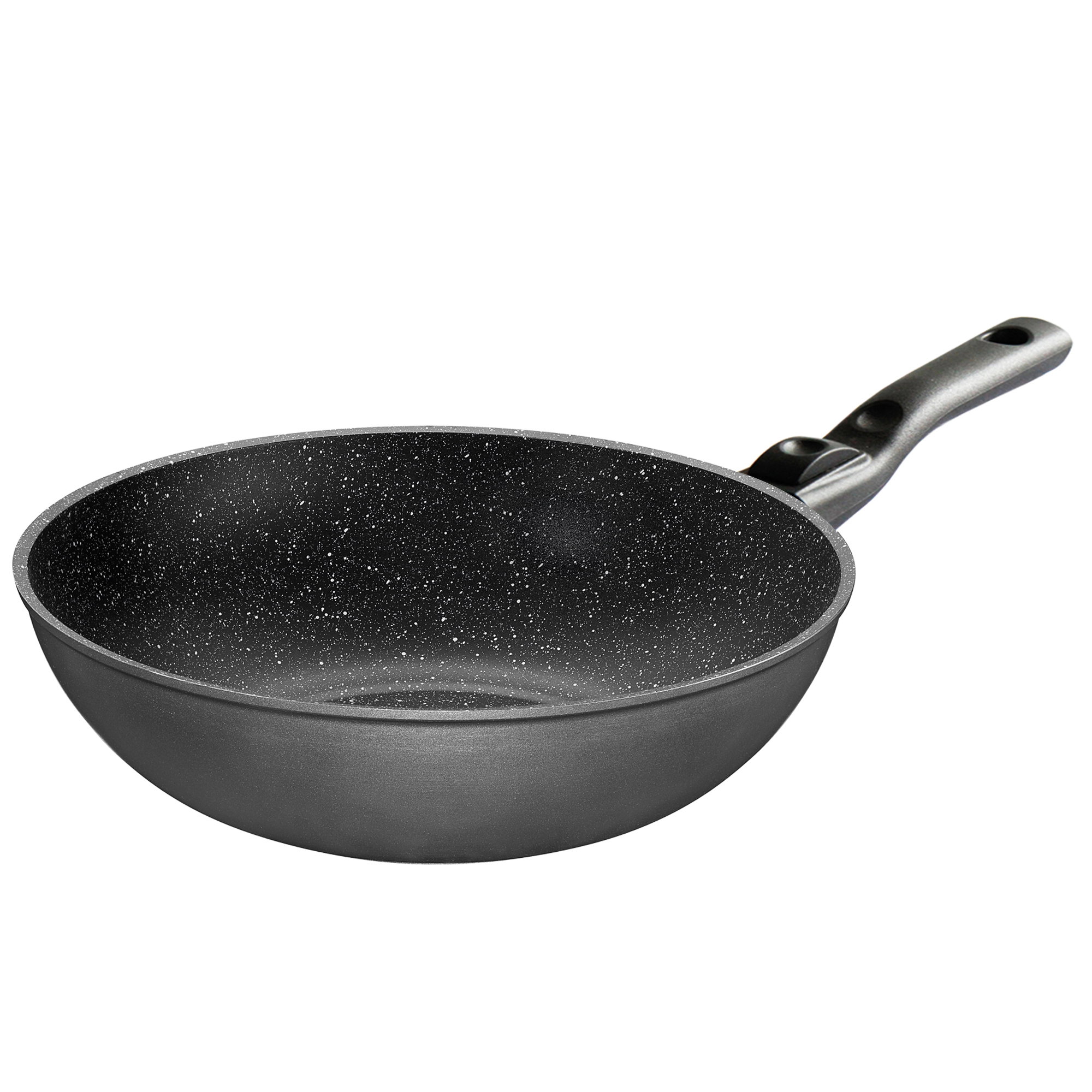 STONELINE Poêle Wok 32 cm, avec Couvercle en Verre, Compatible à l STONELINE Poêle Wok 32 cm, avec Couvercle en Verre, Compatible à l