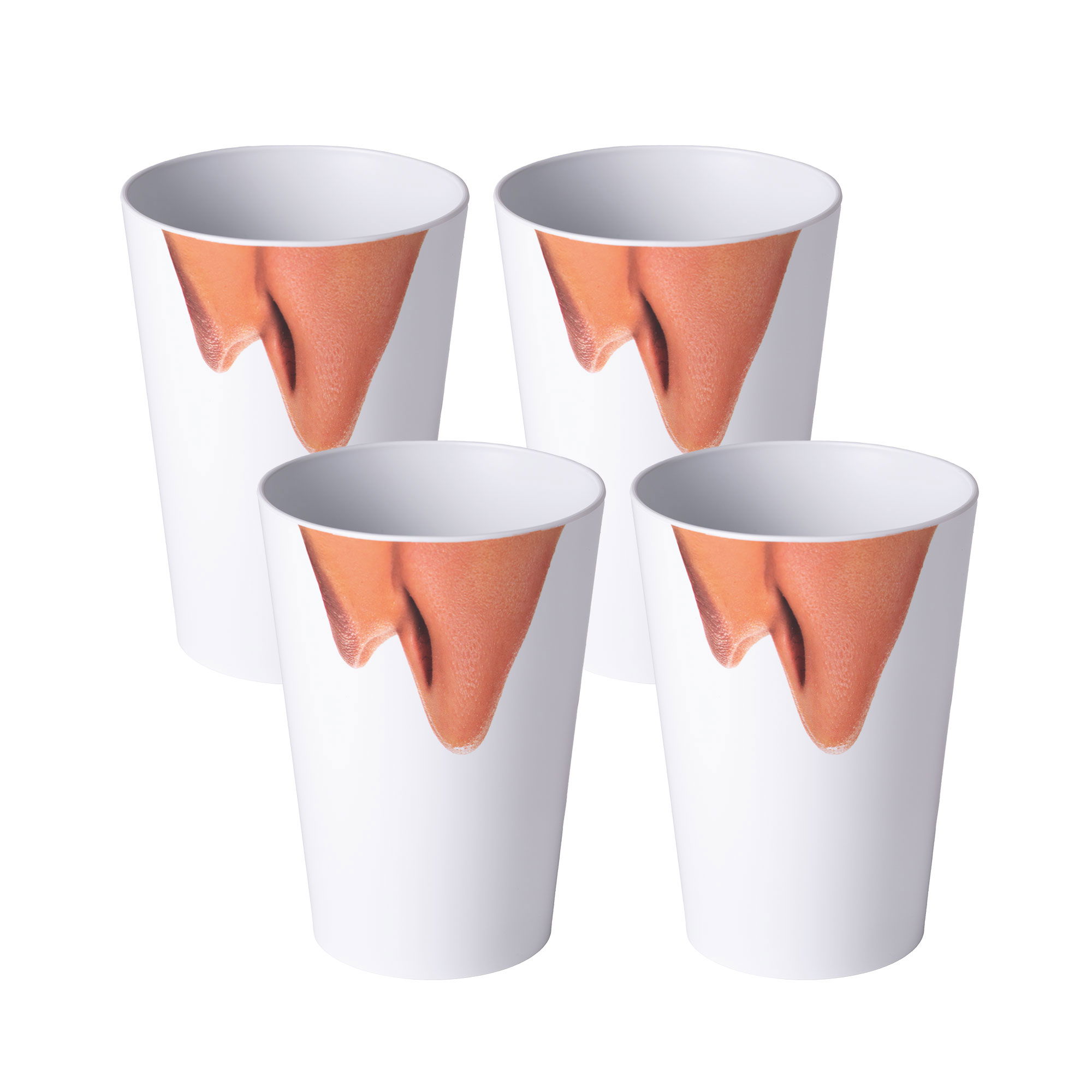 Drinking Cup 400 ml rPET Set of 4, with Calibration Mark