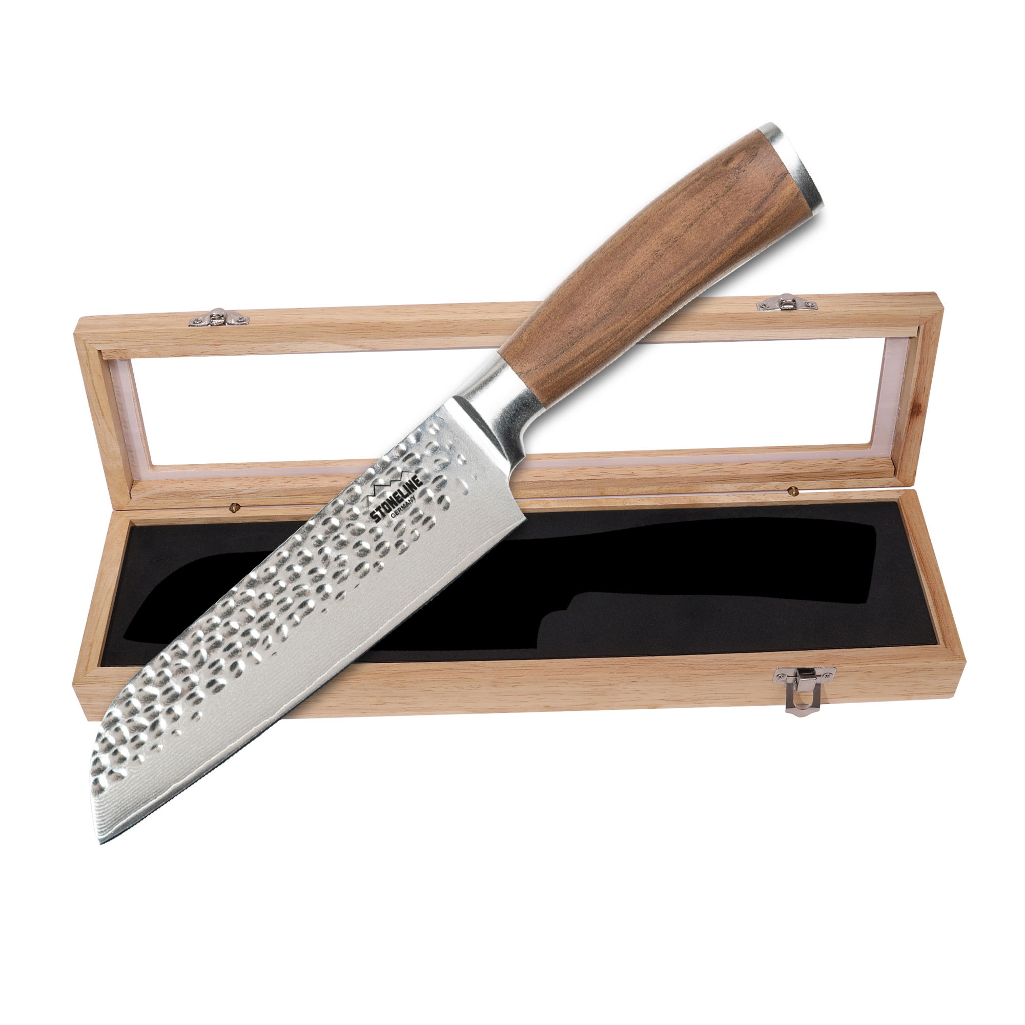 Coltello Acciaio Damasco Lama Martellata Coltello Santoku 30,5 cm