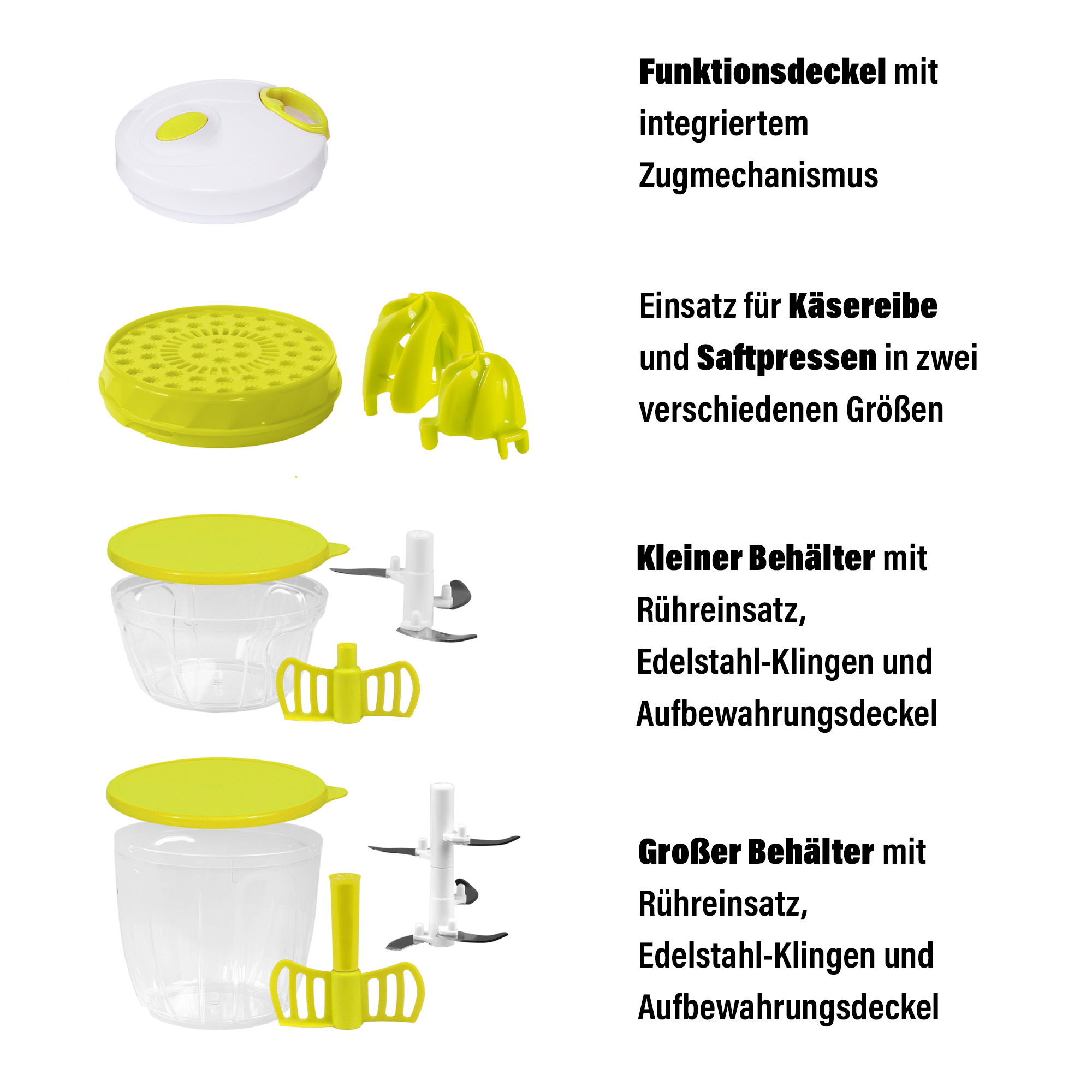 STONELINE® Set di tritatutto multipli, 9 pezzi, verde