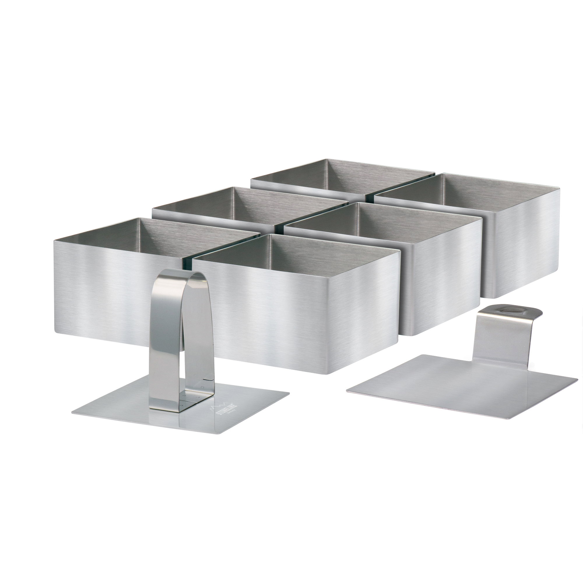 Set De 8 Anneaux à Dessert En Acier Inoxydable CHG - 7.5x5.5 Cm - Pour Présentation Pro, Pâtisserie, Cuisine - Lavable Lave-vaisselle