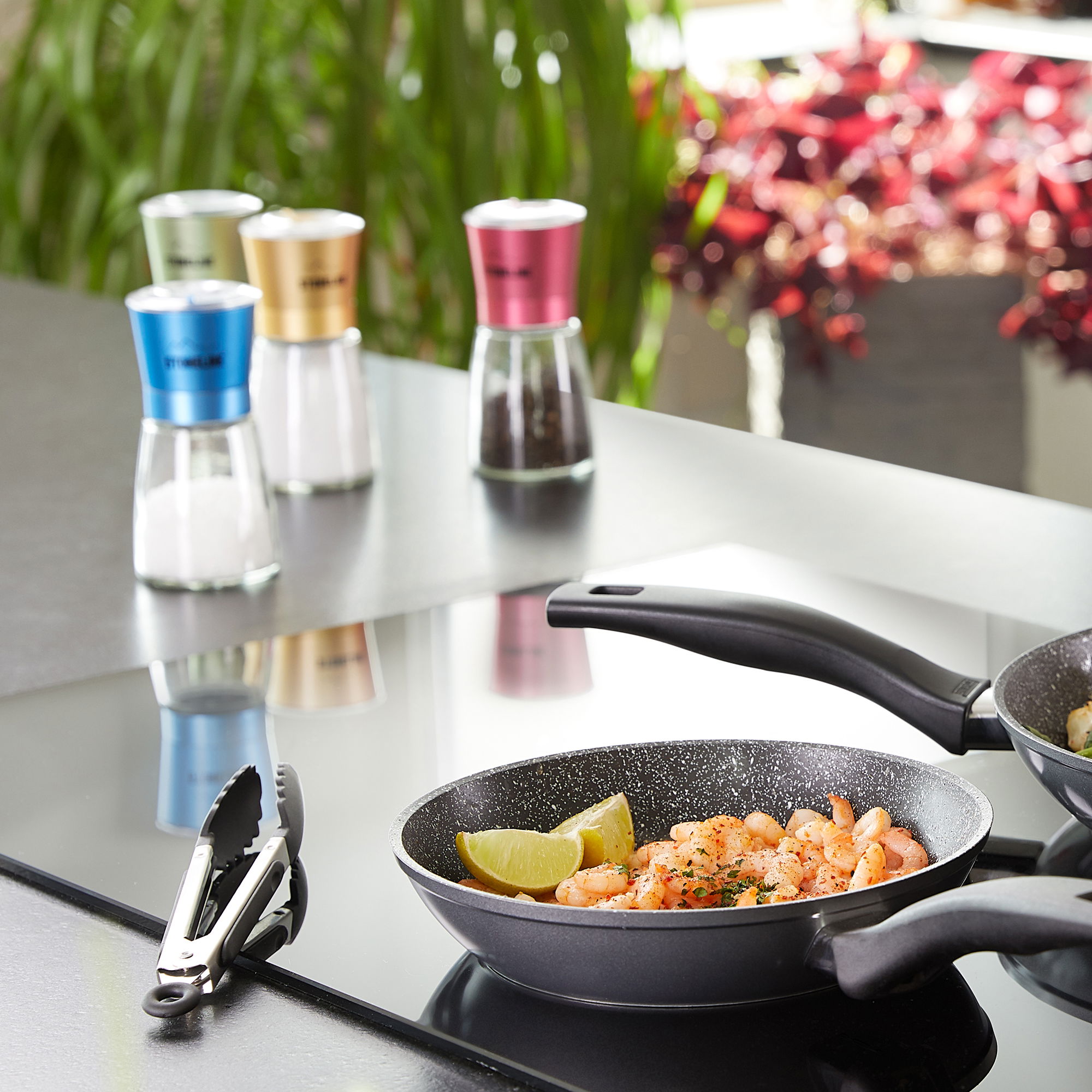 Salt and pepper mill set | 5-piece colorful