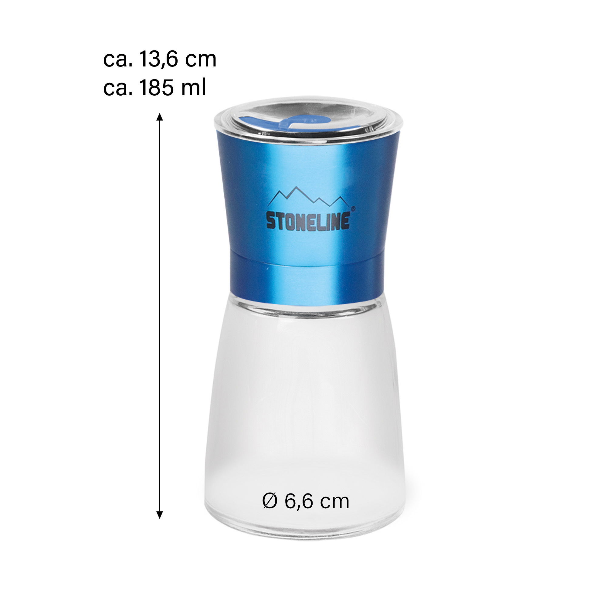 Salt and pepper mill set | 5-piece colorful