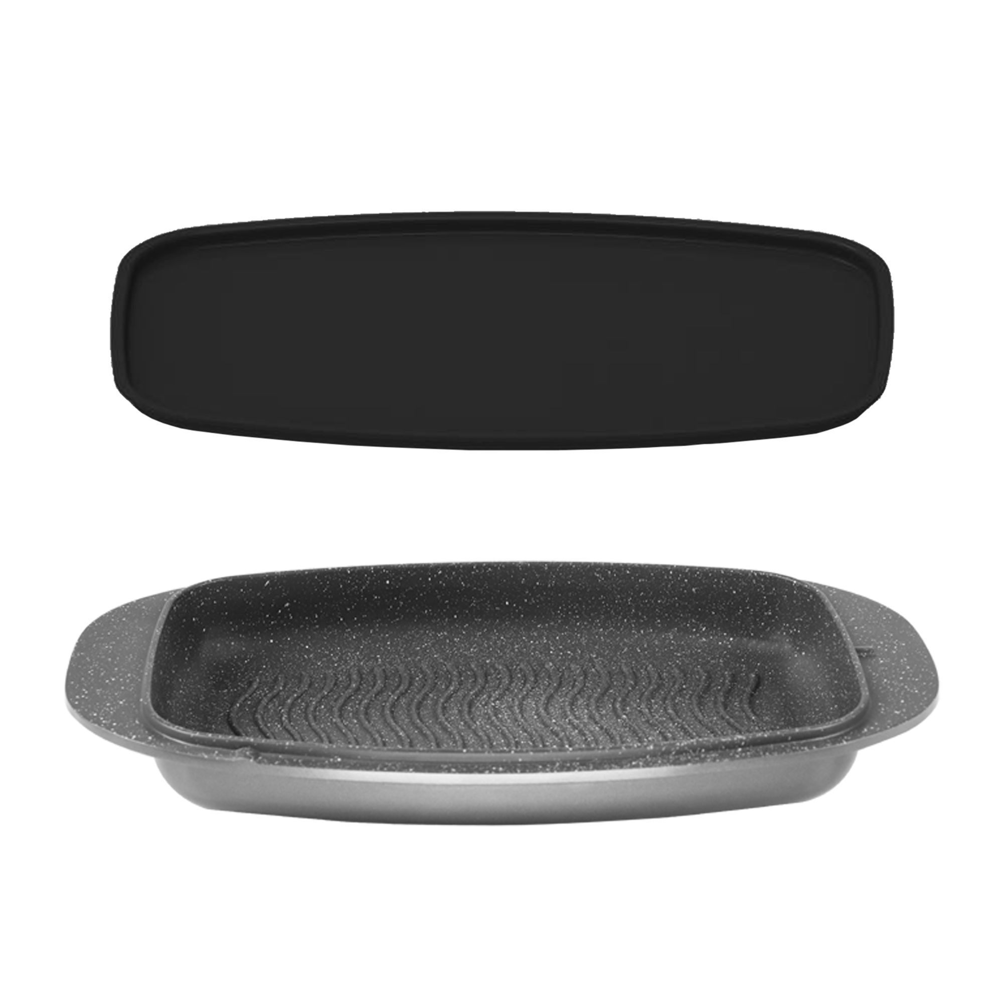 Bräter und Back Set 5-teilig 39x22 cm | mit Deckeln