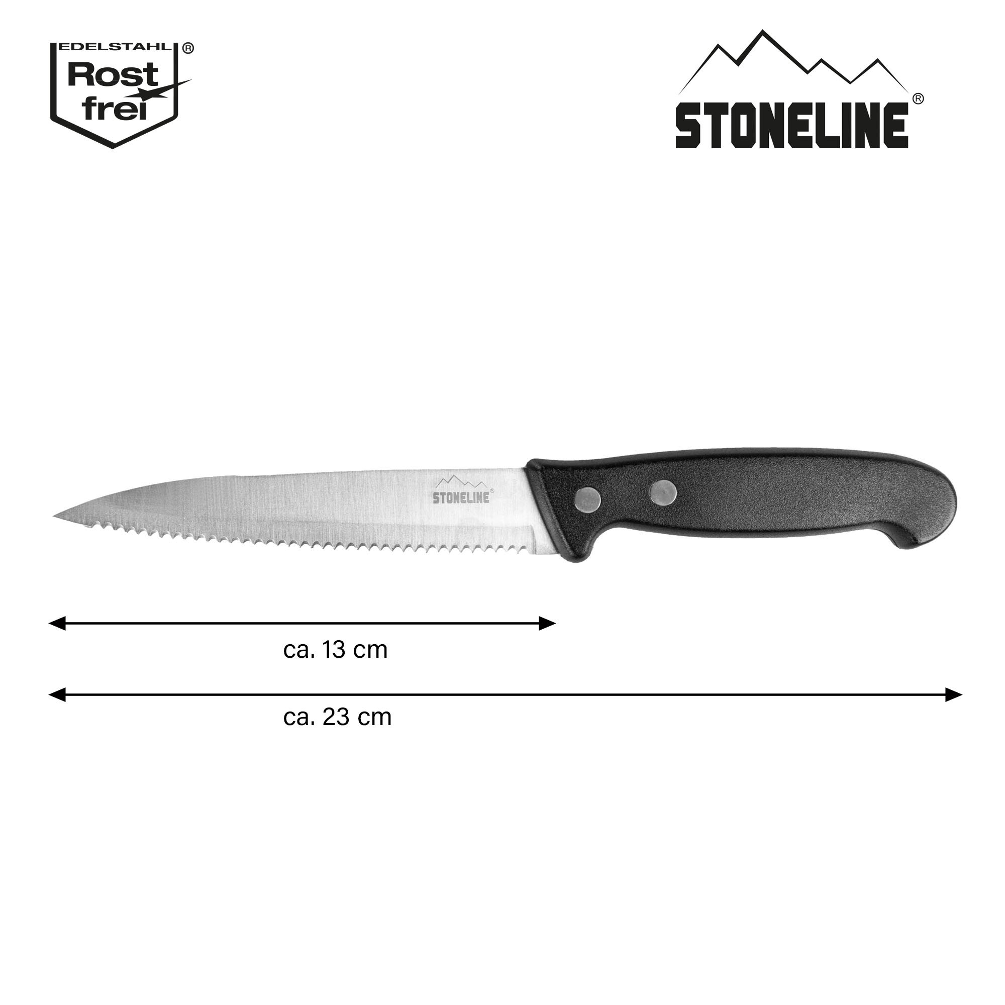 STONELINE® Cuchillo multiusos de 23 cm, con protector de hoja