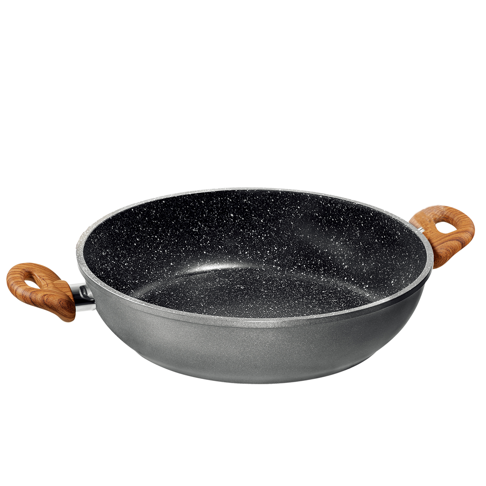 STONELINE® Serving Pan 28 cm, Non-Stick | Made in Germany Wood Design, Back to Nature