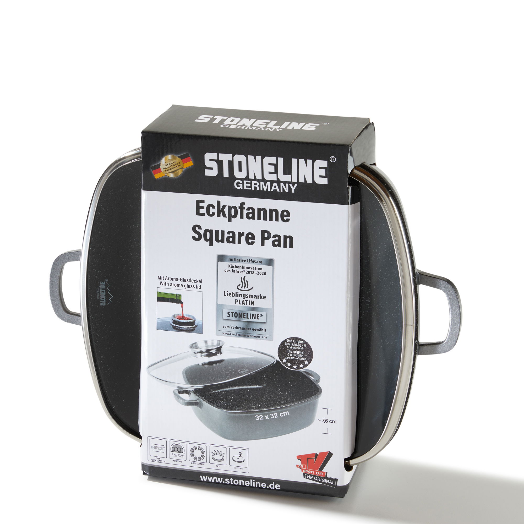 Square Serving Pan 32 cm | with Lid