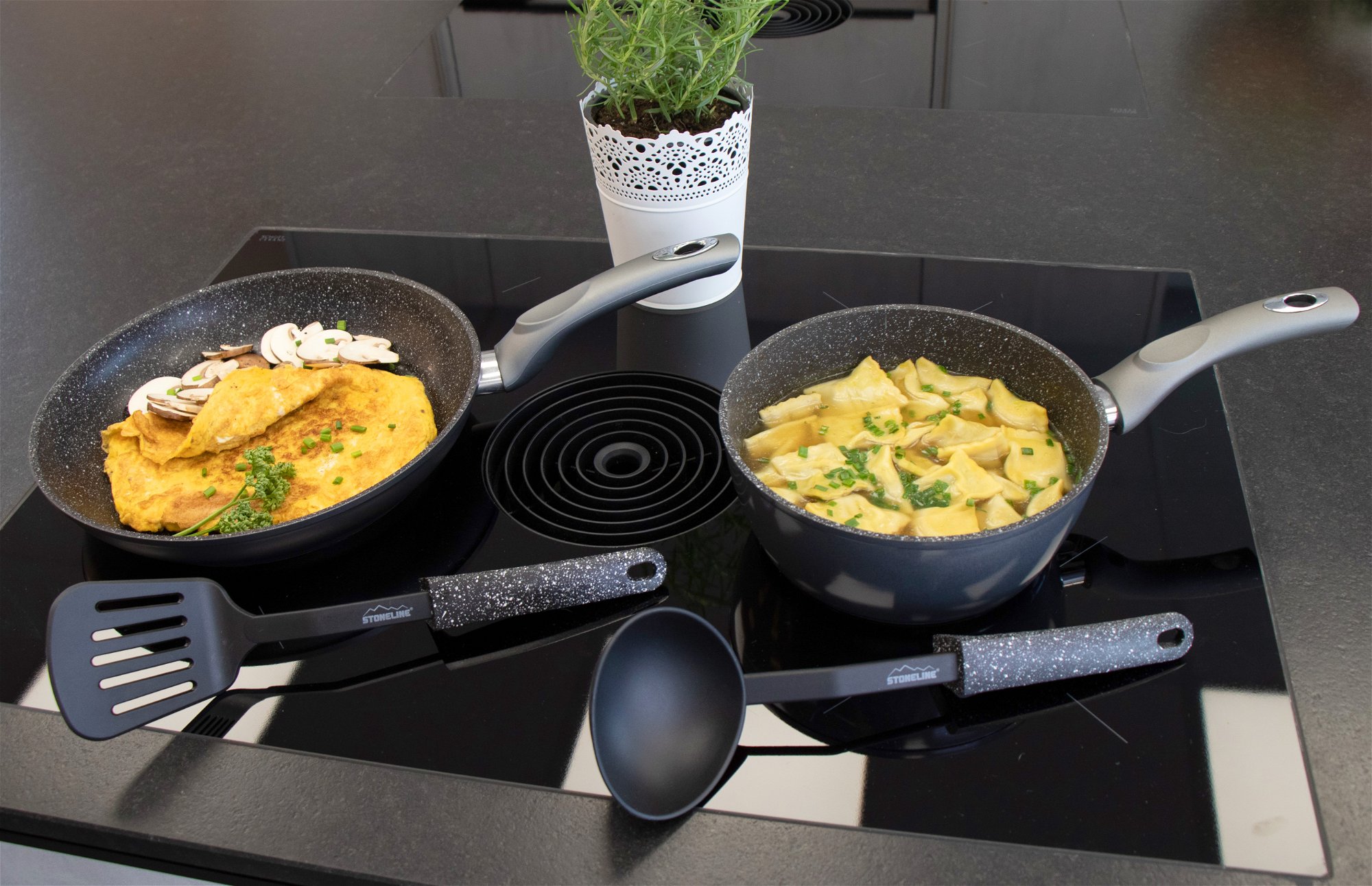 STONELINE® Soup Ladle 32 cm, Heat Resistant Nylon, for Non-Stick Cookware