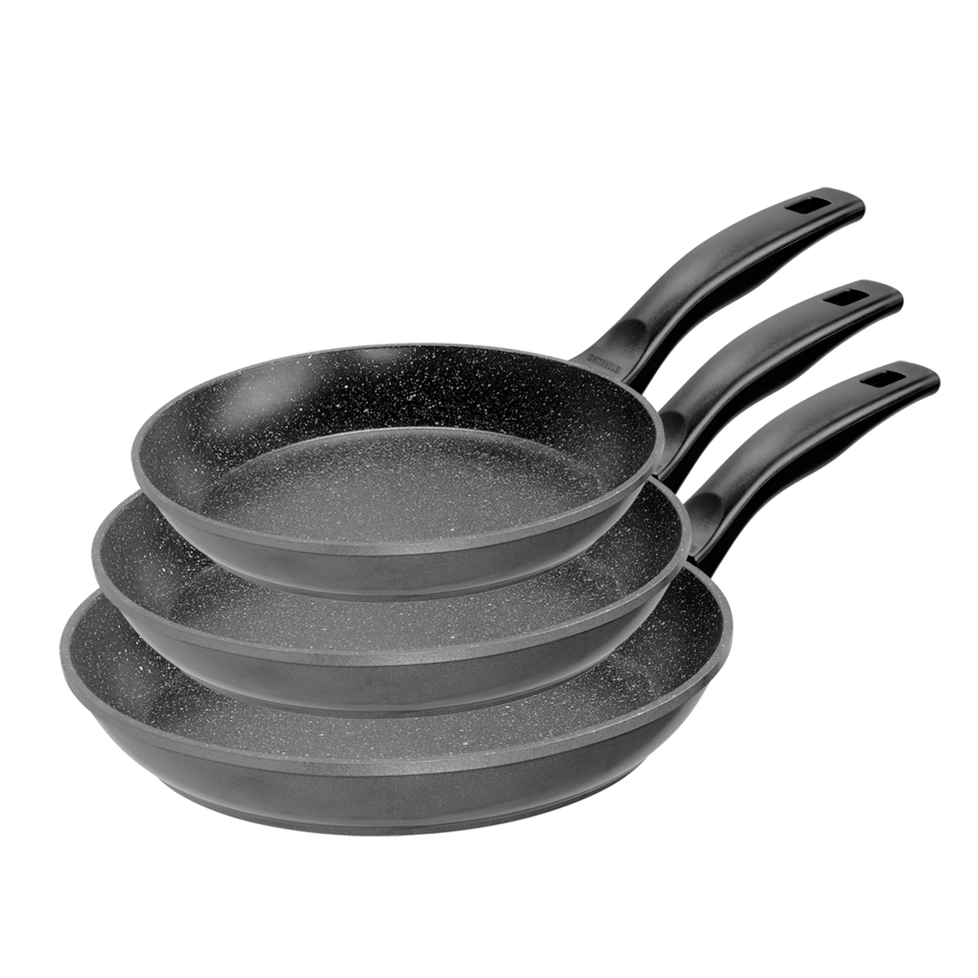 SAN IGNACIO Set 3 Padelle Paradise – Alluminio Pressato, Diametri 16/20/24 Cm, Adatte A Induzione, Collezione Paradise