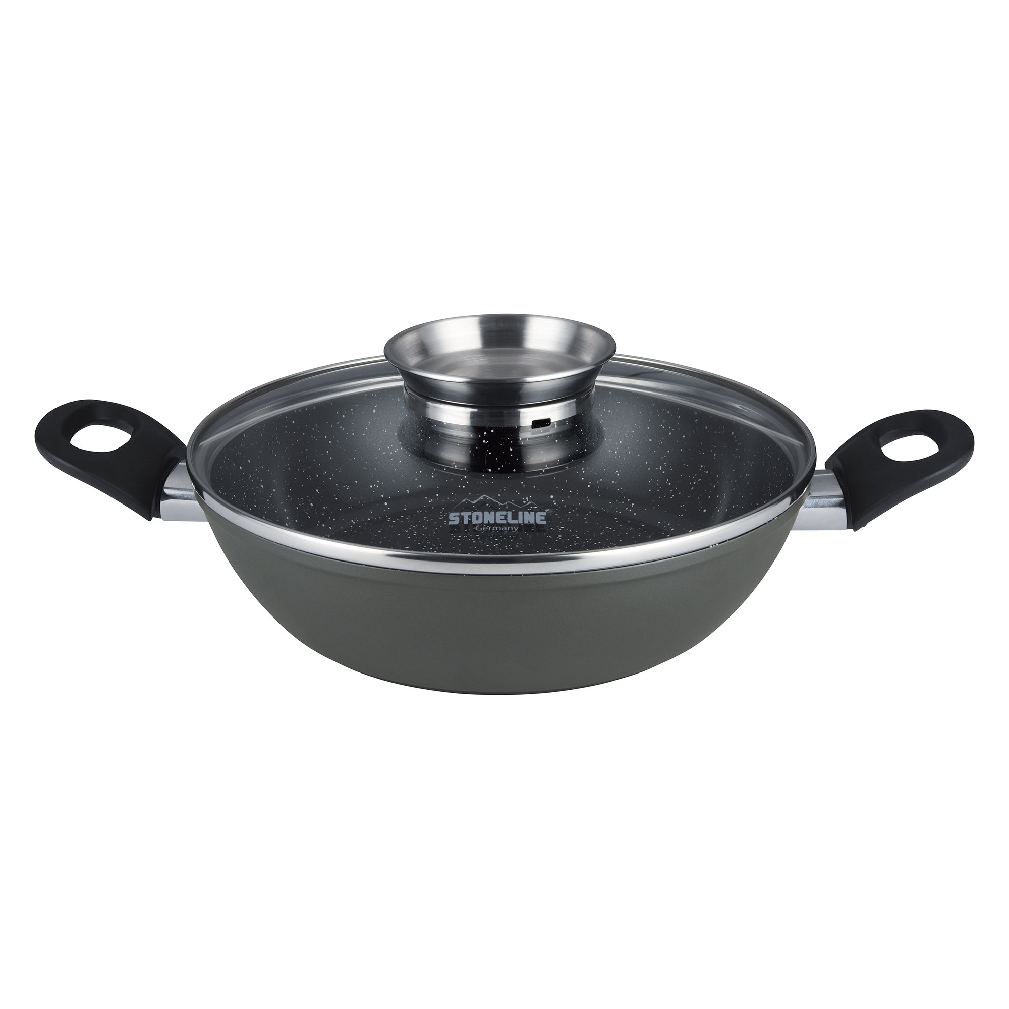 STONELINE® CERAMIC Serving Pan 28 cm, with Aroma Lid, Non-Stick Pan | CERAMIC Cookware