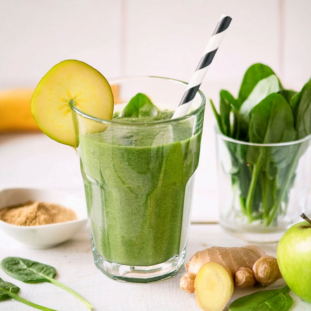 Naturalmente Vitalità: Detox Smoothie con Spinaci, Mela e Zenzero