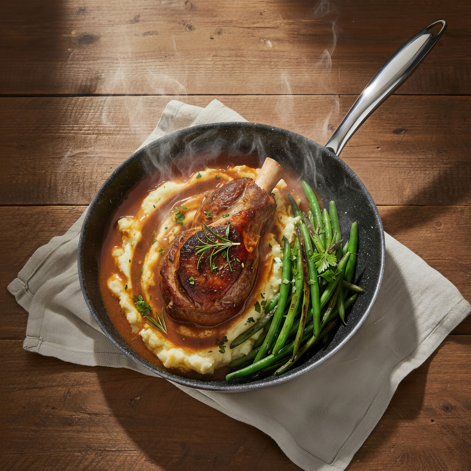 Edelstahl Pfanne 28 cm | mit Deckel