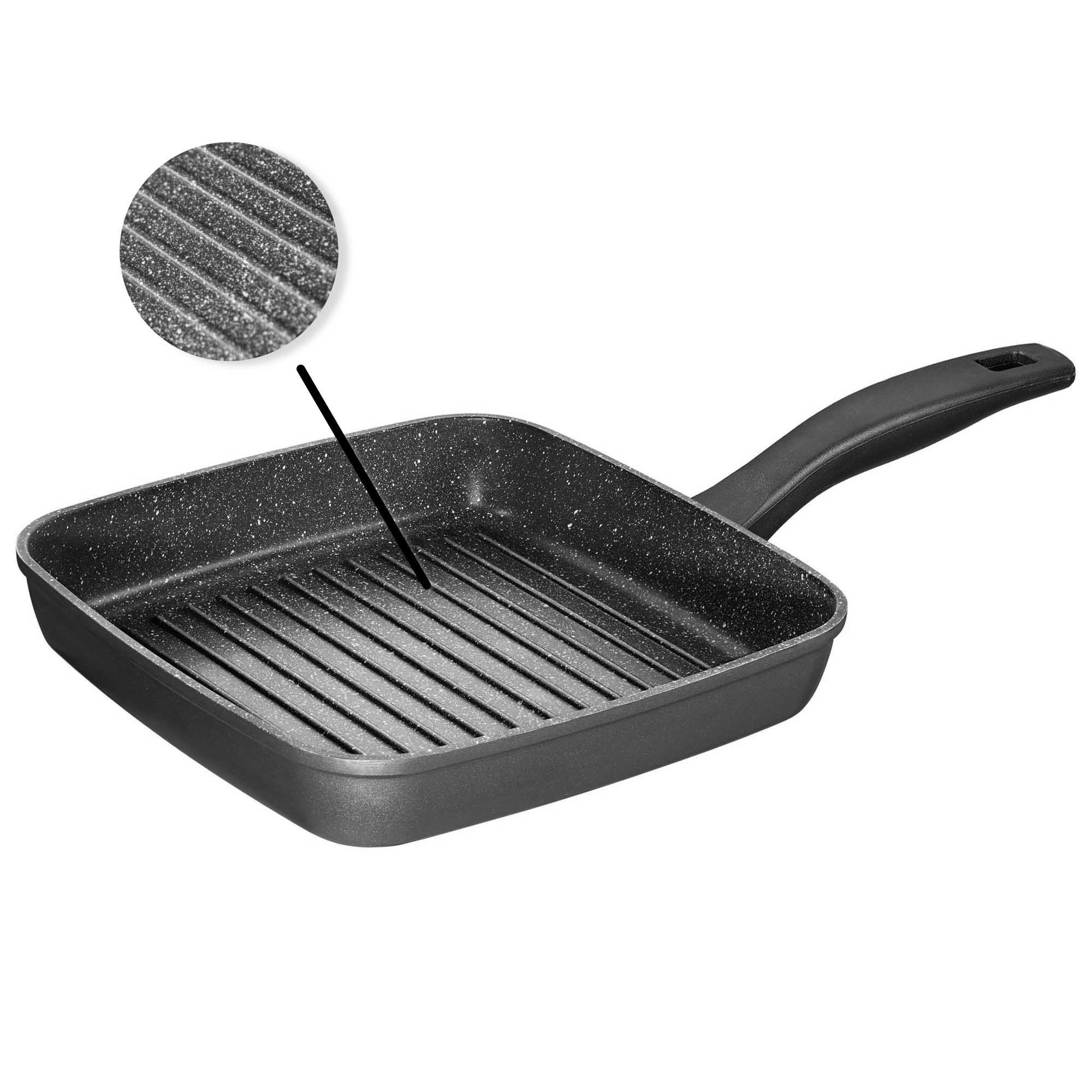 STONELINE® BBQ Griddle Pan 26 cm, Non-Stick Pan | CLASSIC